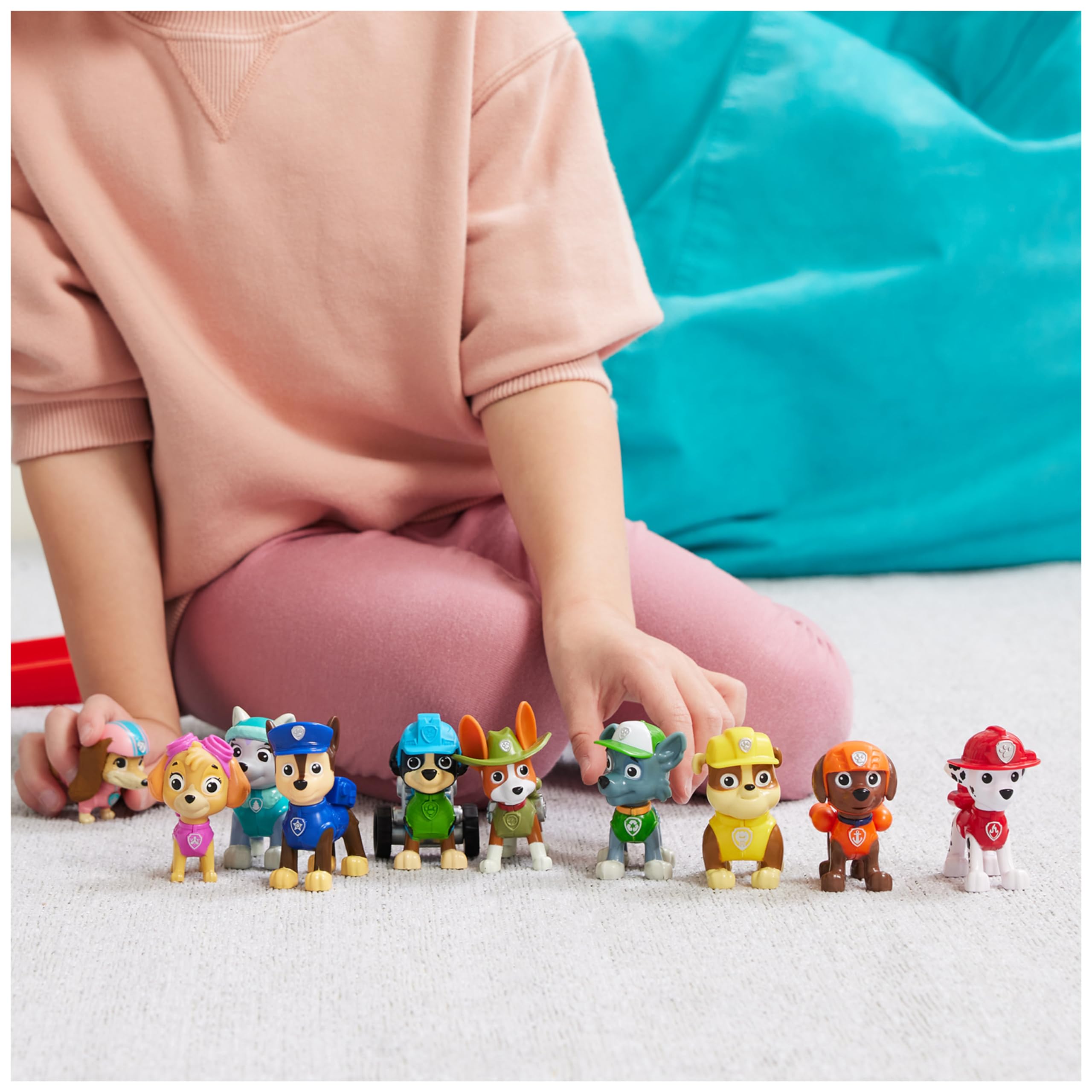 Paw Patrol 10th Anniversary All Paws On Deck Toy Figures Gift Pack - 10 Collectible Action Figures for Kids 8