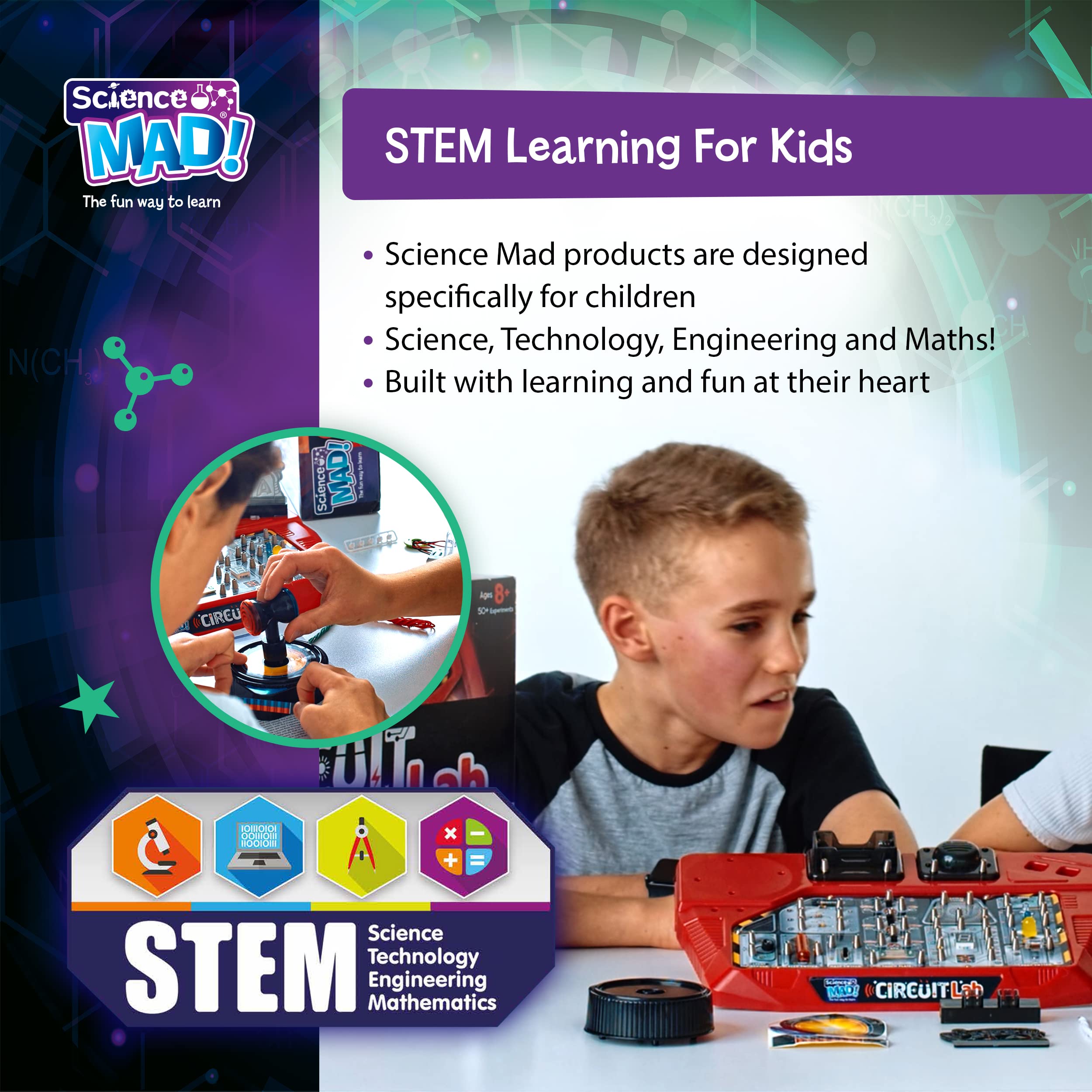 Science Mad Circuit Lab for Kids - 50 Experiments STEM Electronics Kit for Ages 8+ 5