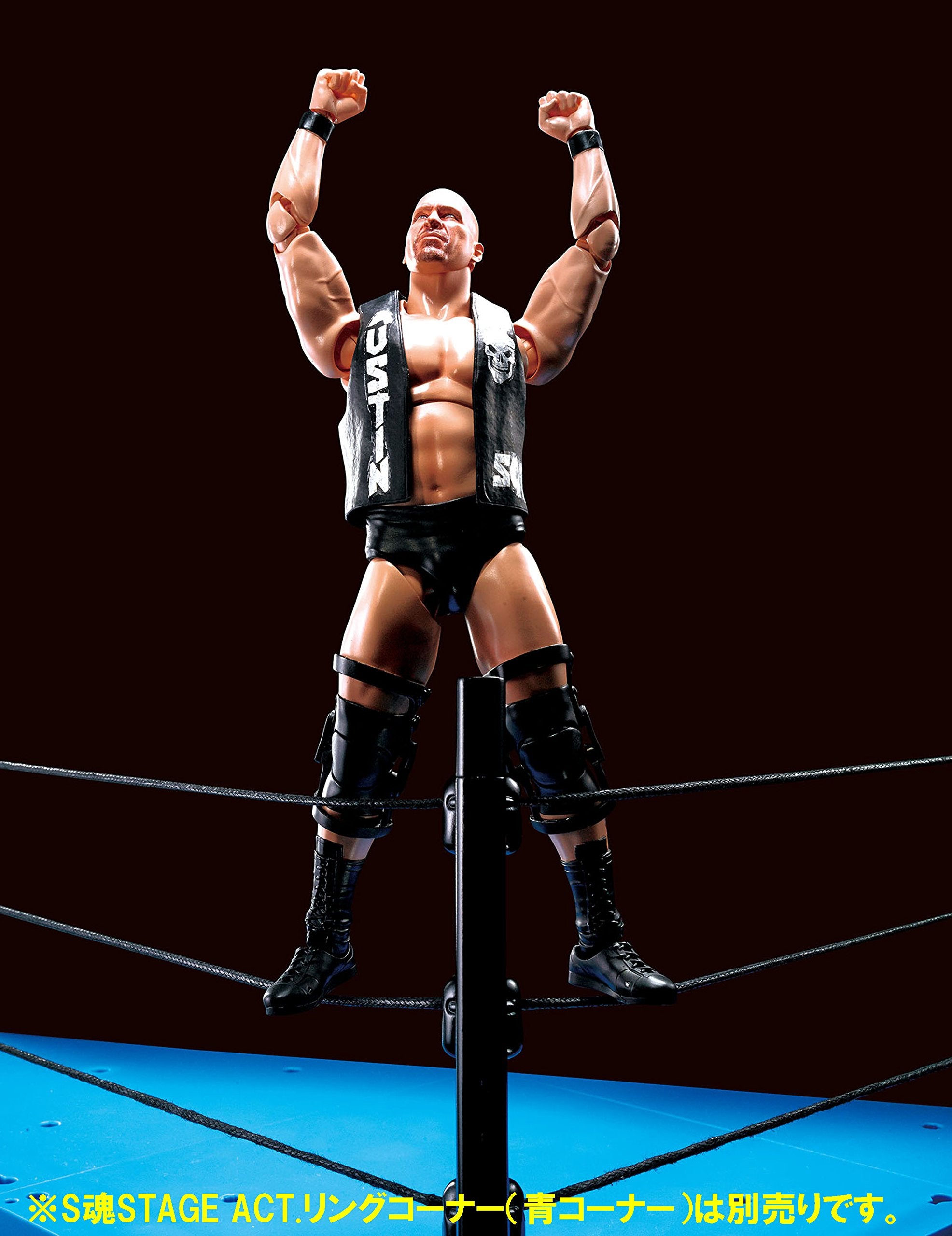 Tamashii Nations WWE Stone Cold Steve Austin SHFiguarts Actionfigur – vollbewegliches Sammlerstück für Kinder ab 14 Jahren 4