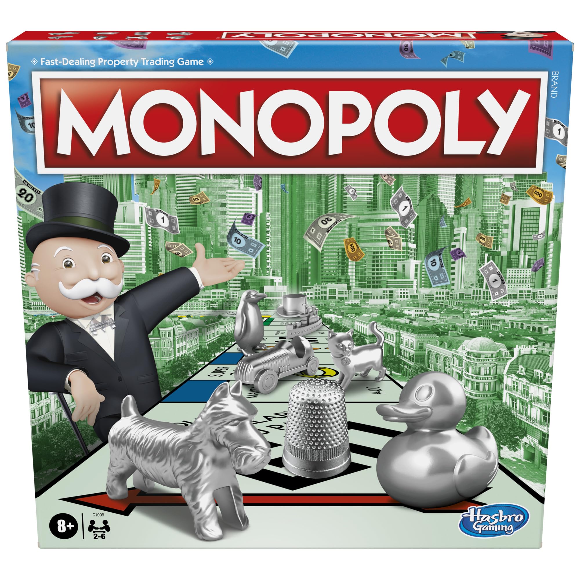 Monopoly Game - Fast-Dealing Property Trading | 2-6 Players | Ages 8+ | Family Edition