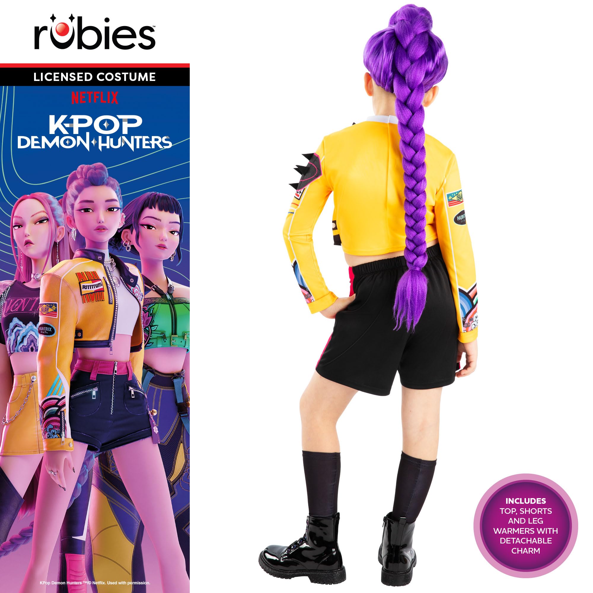 Rubies Official K-Pop Demon Hunters Rumi Child Costume - Size 6 Years | Polyester