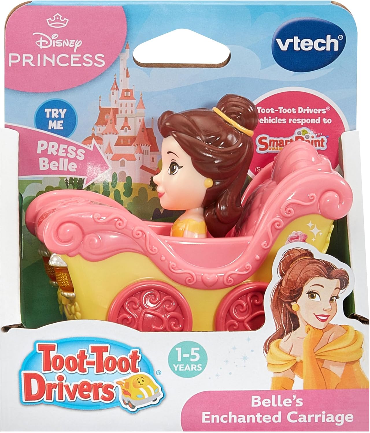 VTech Toot-Toot Drivers Belle's Enchanted Carriage - Interactive Musical Vehicle for Toddlers 5