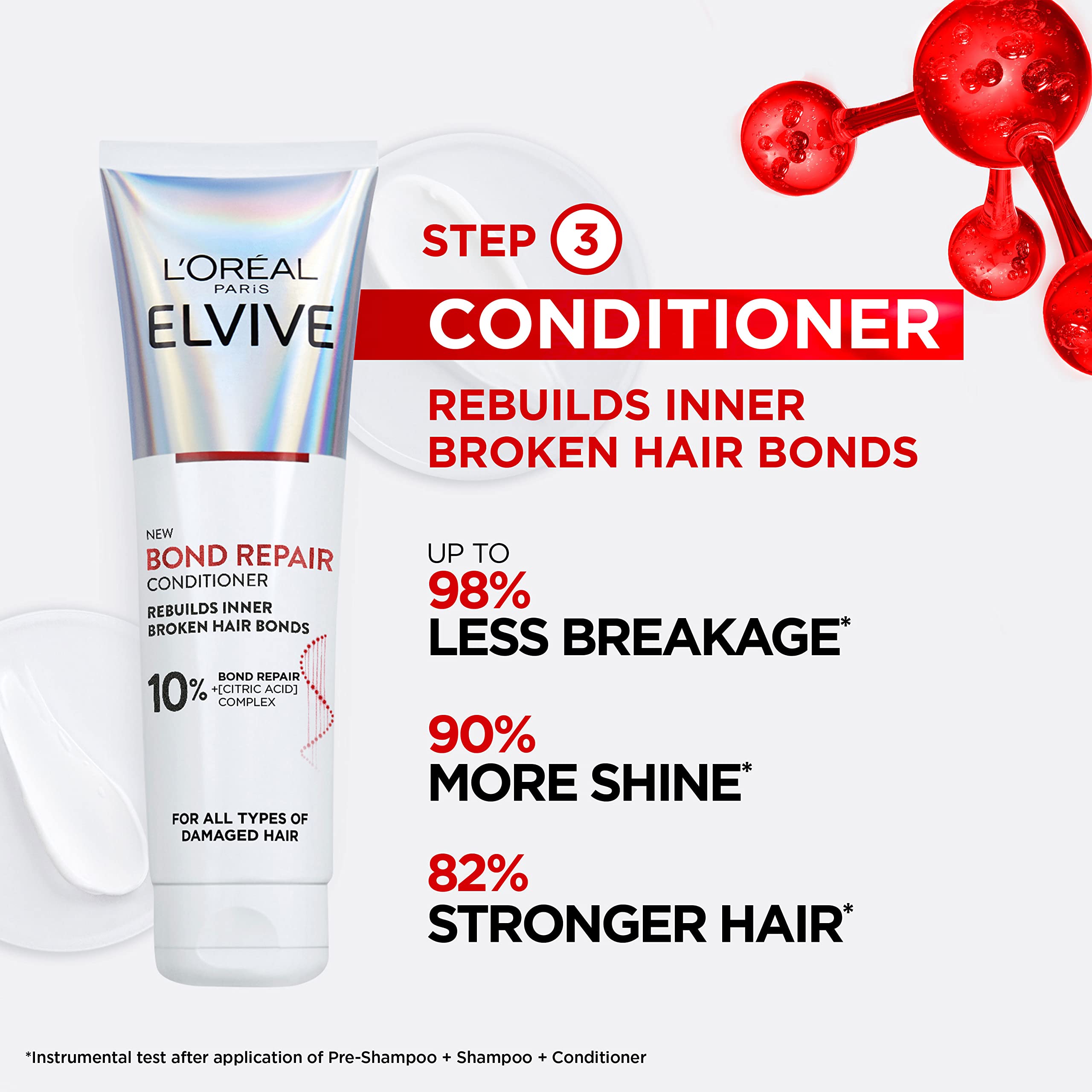L'Oréal Paris Elvive Bond Repair Conditioner (6.7 oz) for Damaged Hair 4