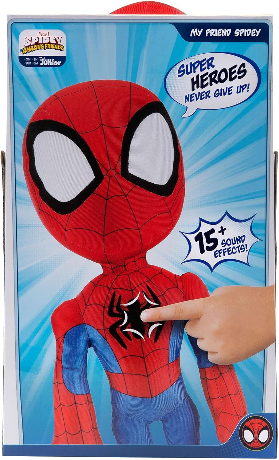 My Friend Spidey 16" Plush with Sounds - Interactive Talking Toy for Kids 3+ 6