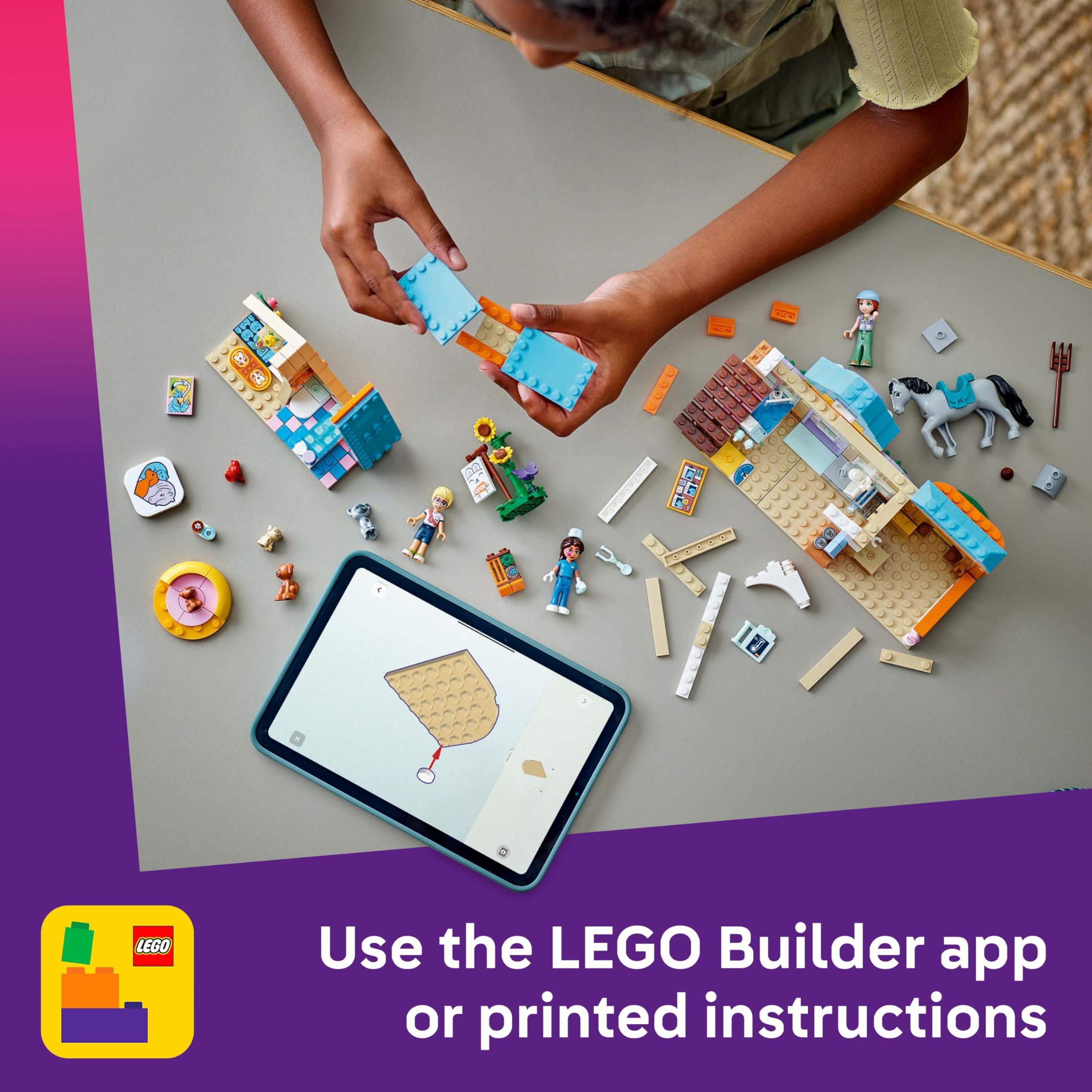 LEGO Friends Horse and Pet Vet Clinic Toy - 428-Piece Playset for Ages 7+ 8