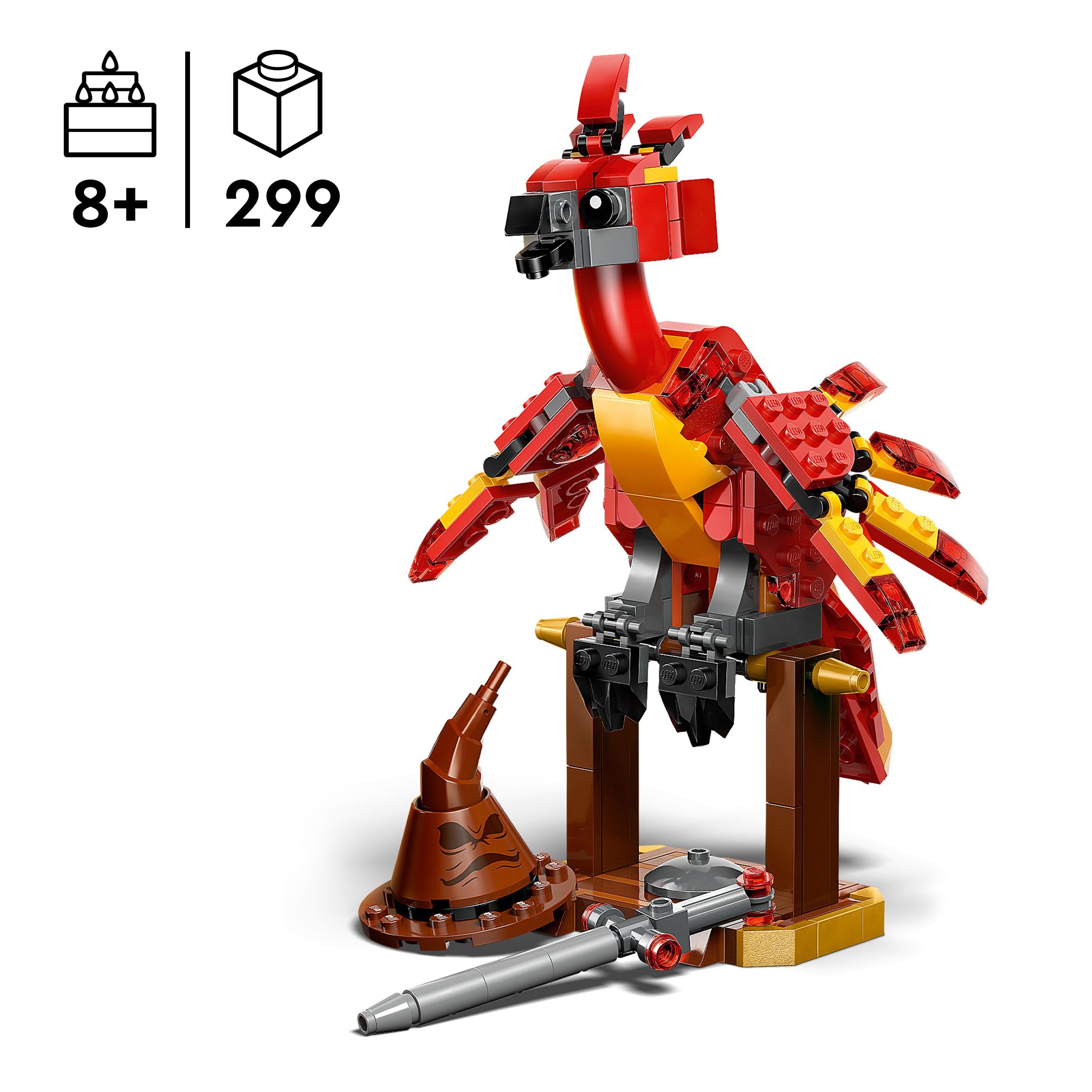 LEGO Harry Potter 76448 Fawkes: Dumbledore’s Phoenix Buildable Figure - 299-Piece Play & Display Set for Ages 8+