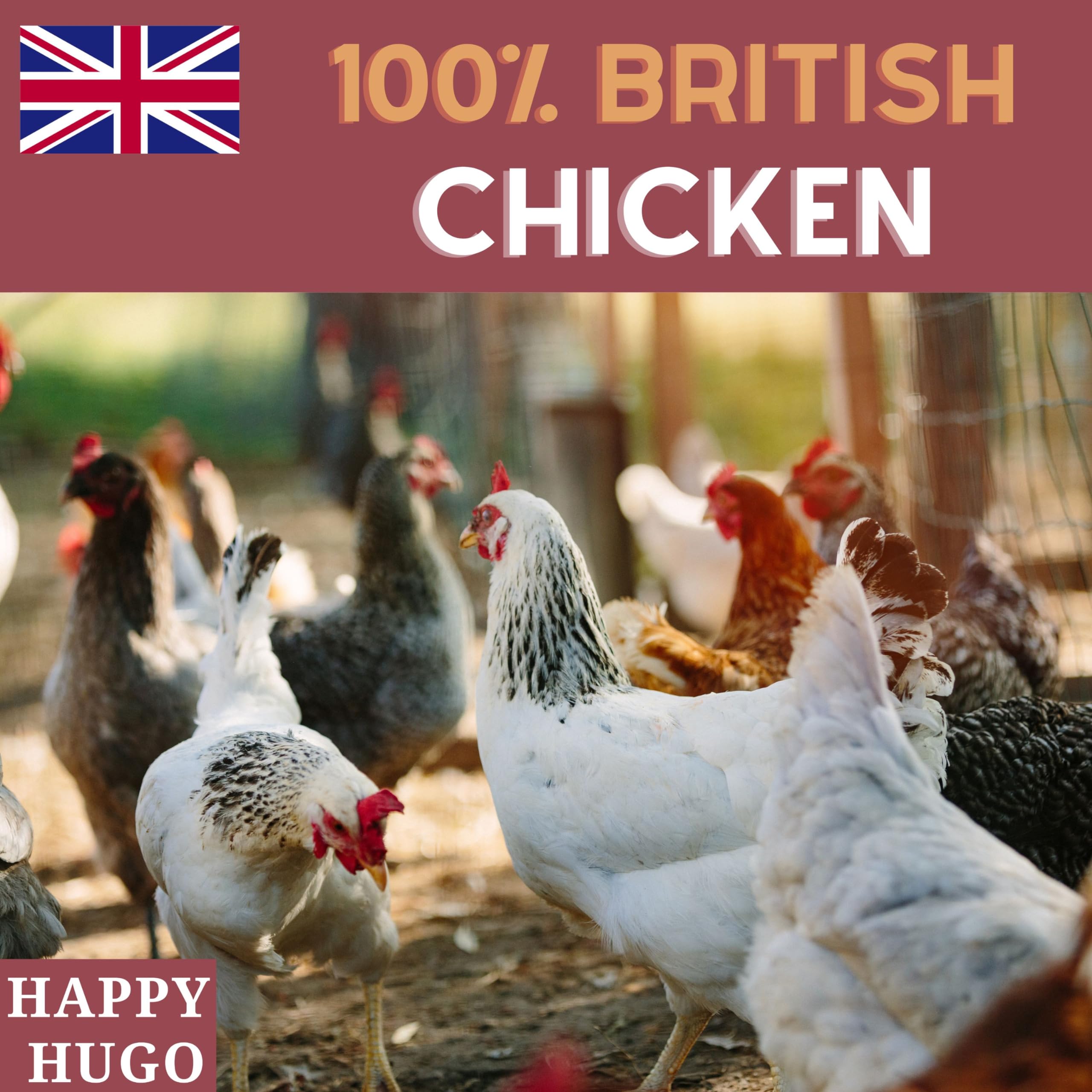 Happy Hugo Sliced Deli Dog Sausages - 100% British Chicken Treats for Dogs 8