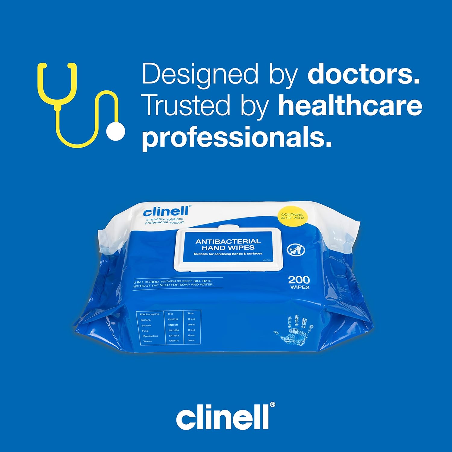 Clinell - Antibacterial Hand Wipe for Hands and Surfaces CAHW200 7