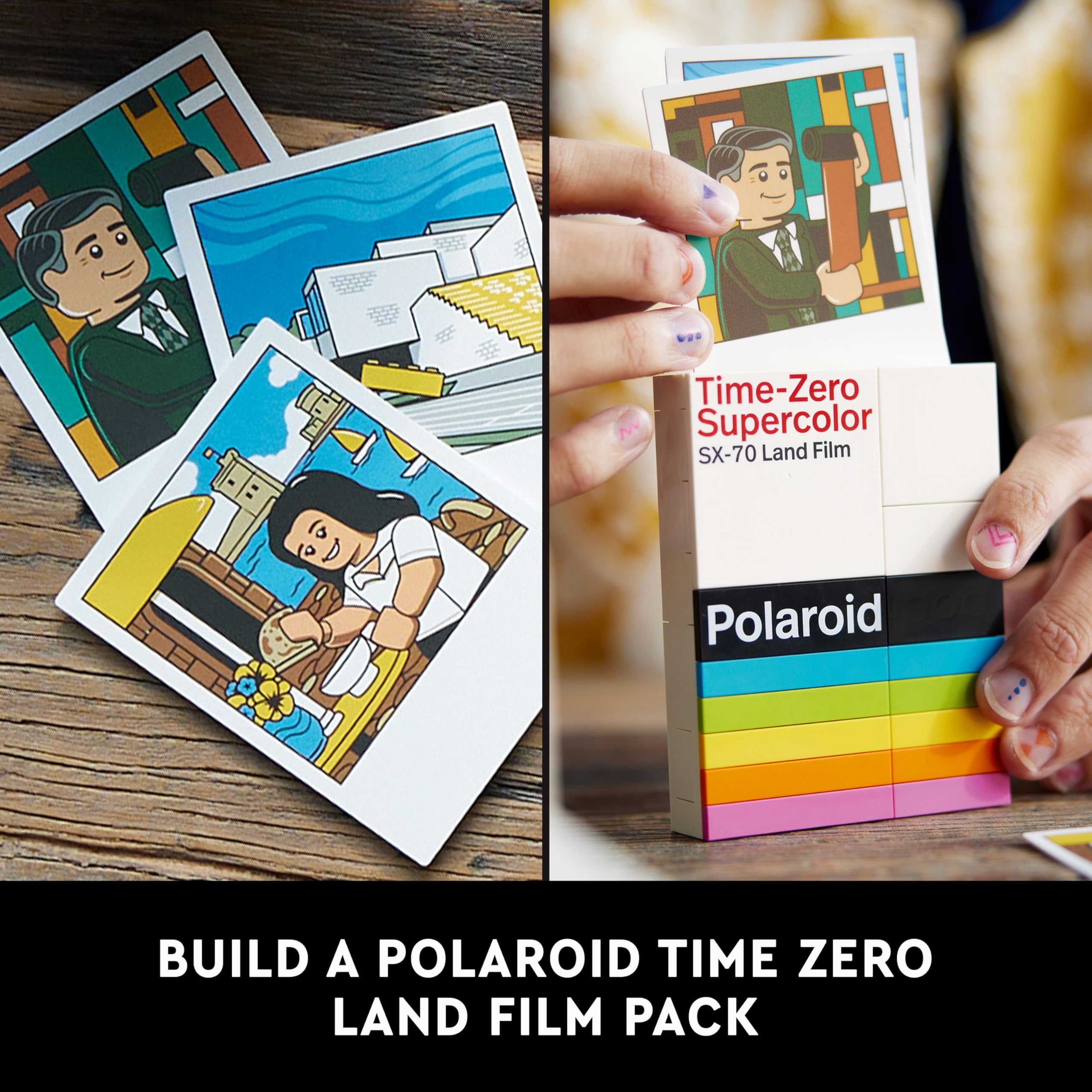 LEGO Ideas Polaroid OneStep SX-70 Camera Model Kit - Buildable Vintage Camera for Adults 11