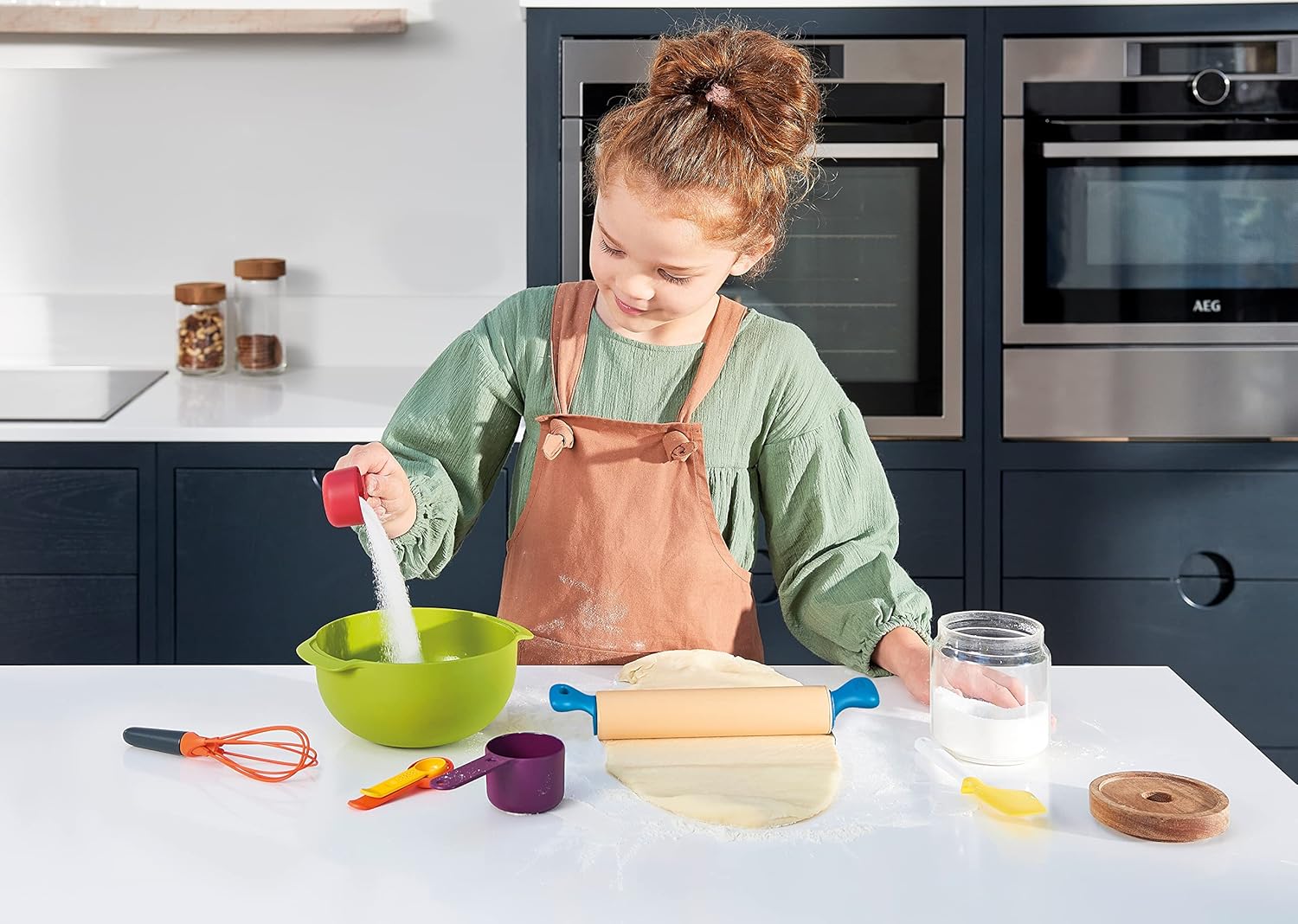 Joseph Joseph Bake Set - Toy Kitchen Playset for Kids Ages 3+ with Easy-Grip Utensils 13