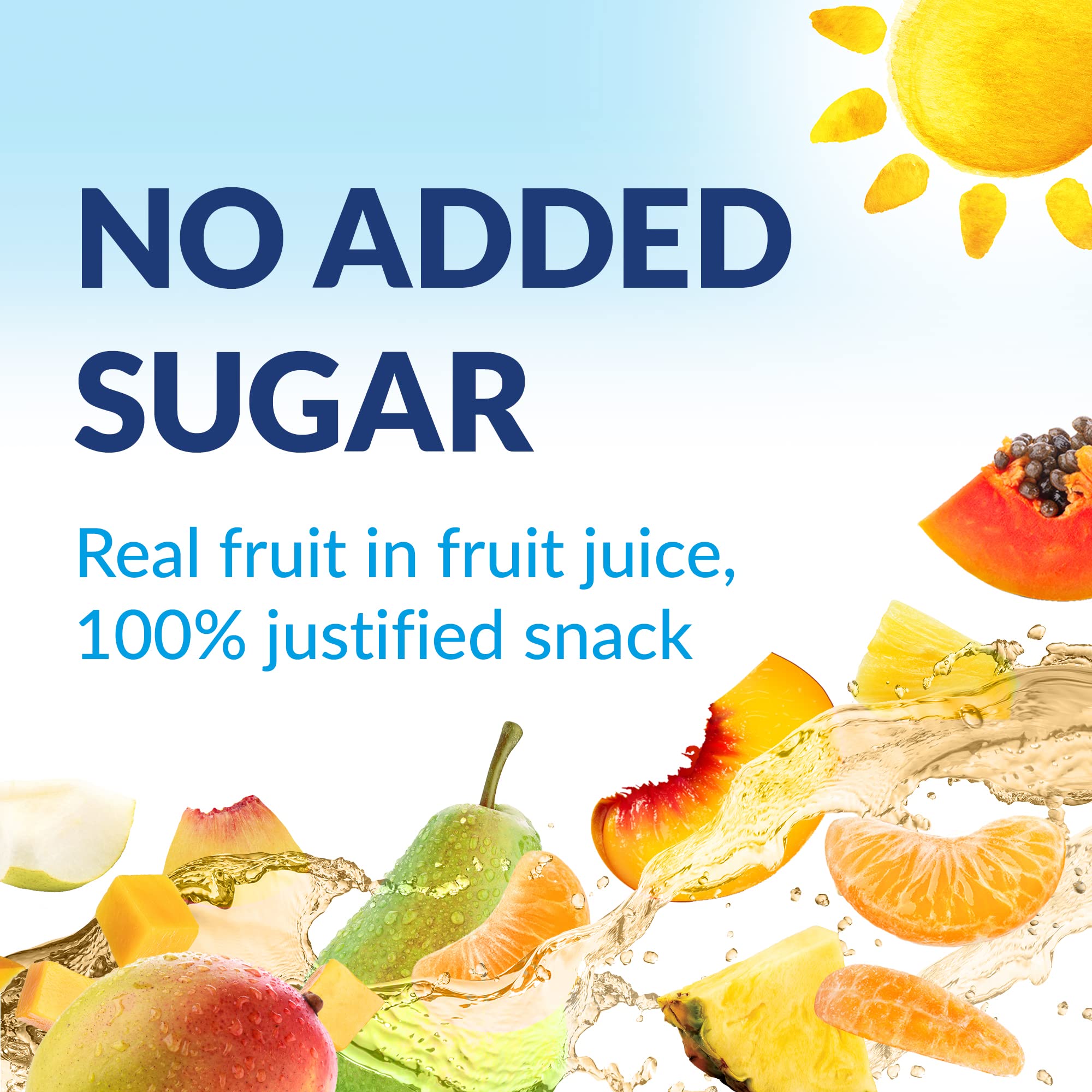 Dole Tropical Fruit in Juice Pots - 8 Pack Assorted Fruits, 198g Each | No Added Sugar