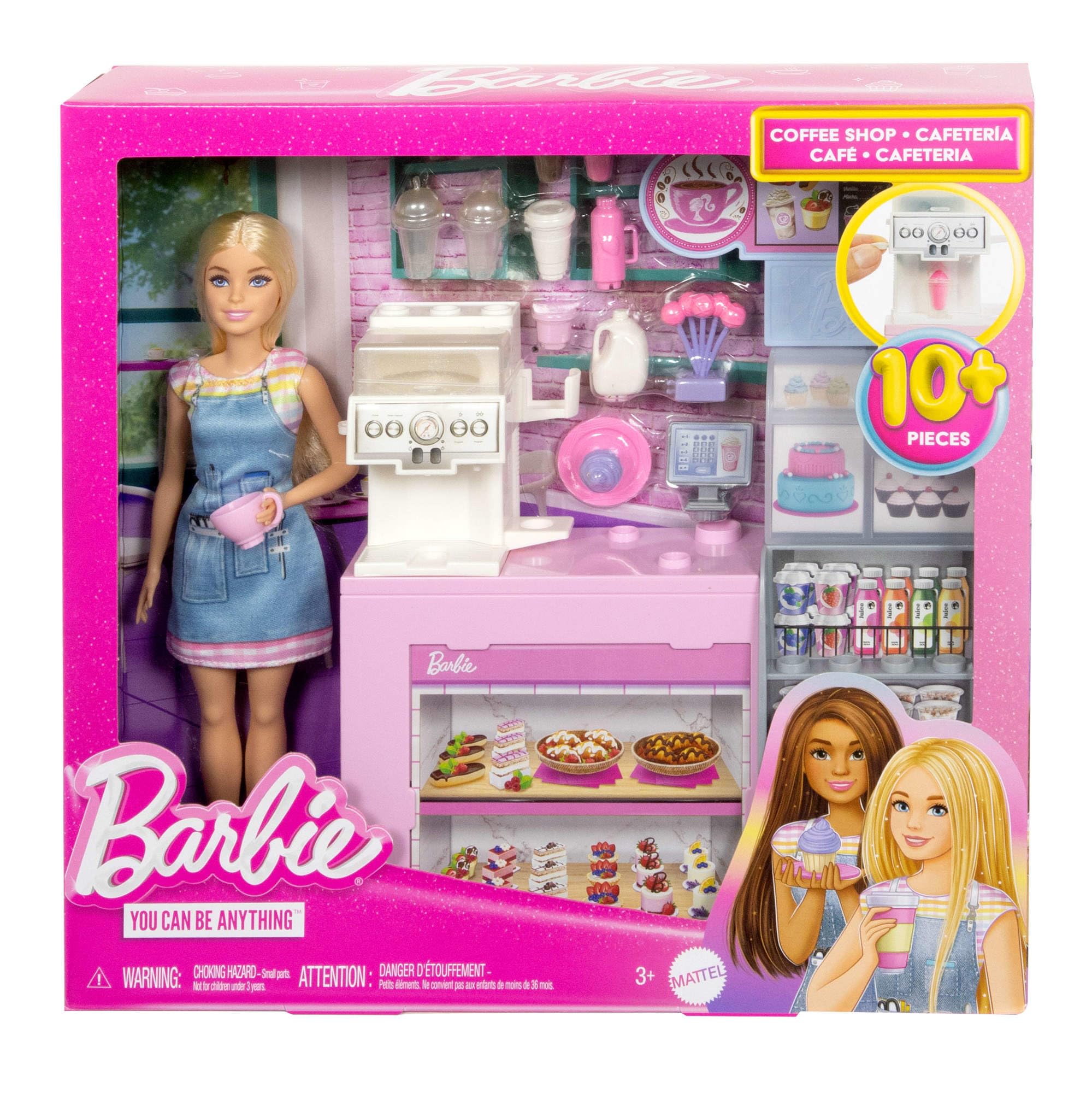 Barbie Coffee Shop Playset with Blonde Barista Doll & 13-Piece Accessory Set 5