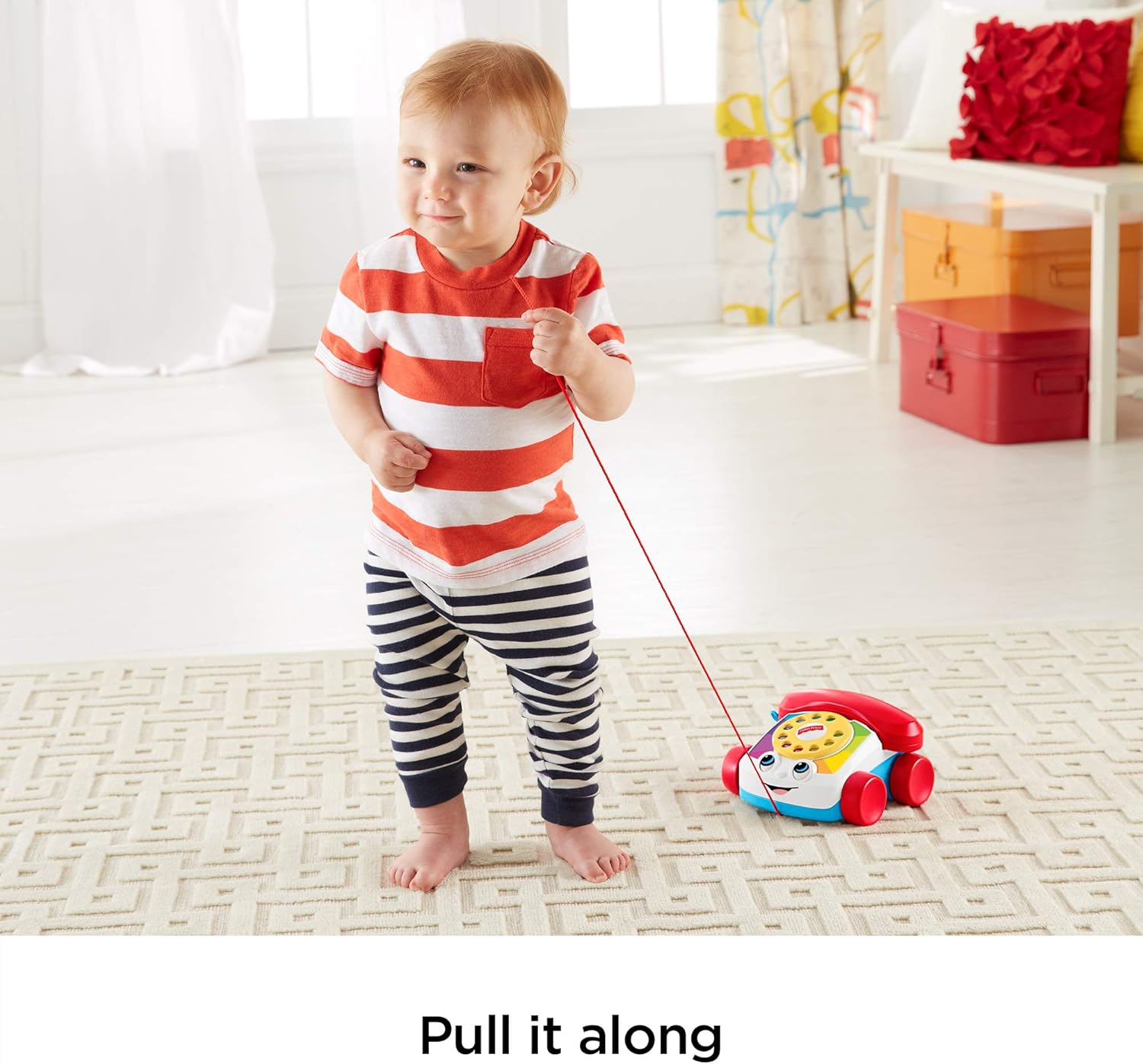 Fisher-Price Chatter-Telefon – Klassisches Nachziehspielzeug für Kleinkinder ab 12 Monaten 6