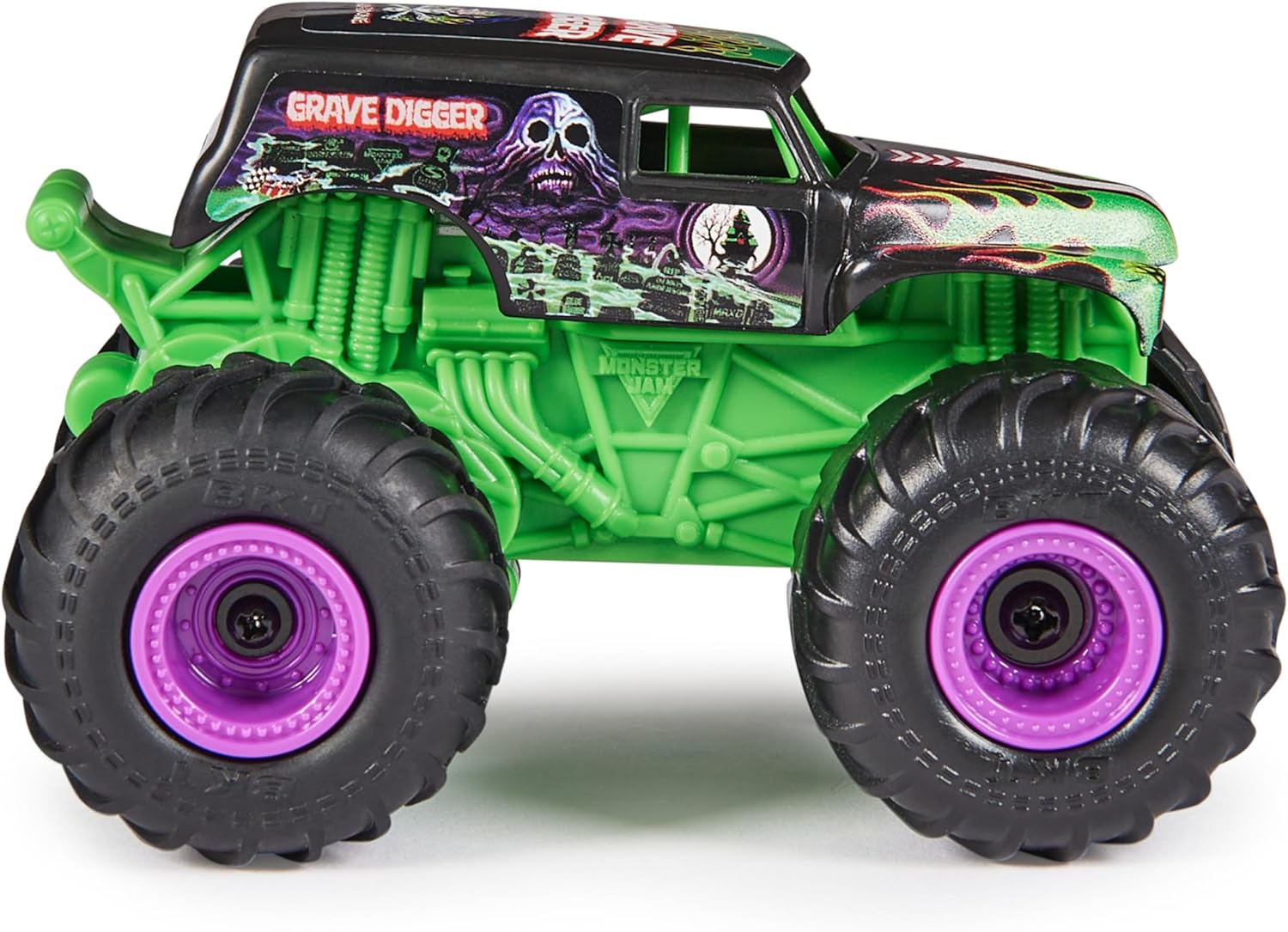 Monster Jam Grave Digger 1:64 Scale RC Truck with Ramp - Remote Control Monster Vehicle for Kids 6