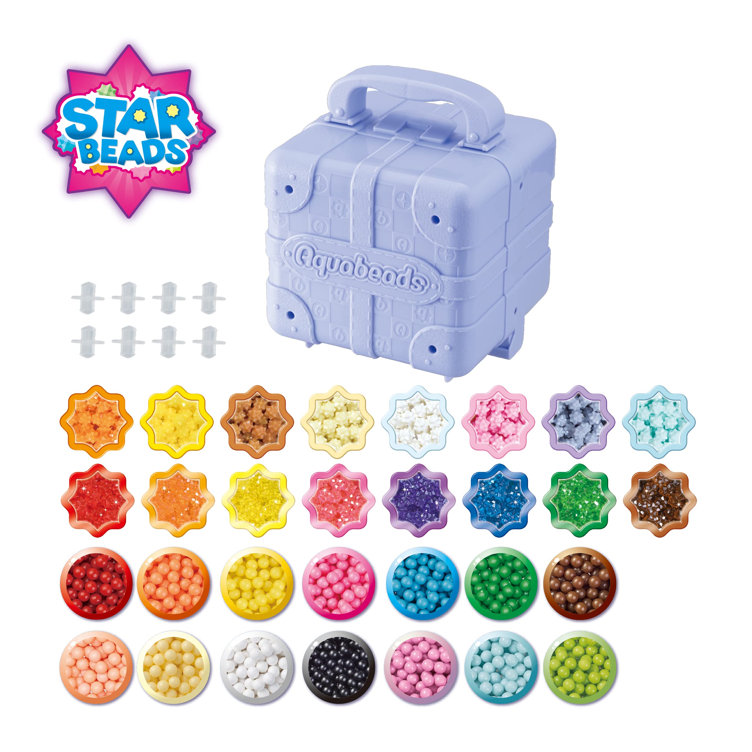 Aquabeads Mega Bead Trunk - 3000 Beads in 30 Colors with Carry Case for Kids 4+ 5