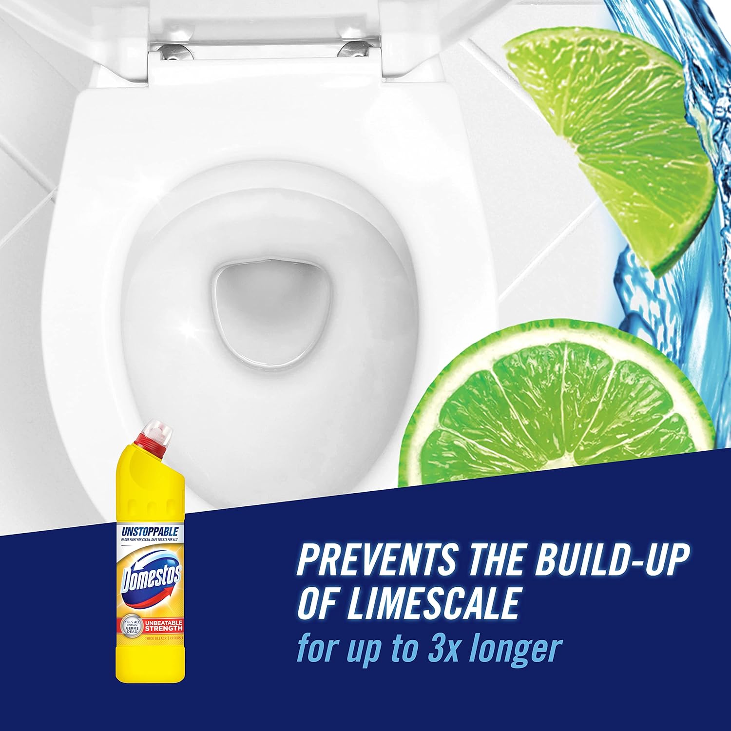 Domestos - Citrus Fresh Thick Bleach Disinfectant Cleaner 4