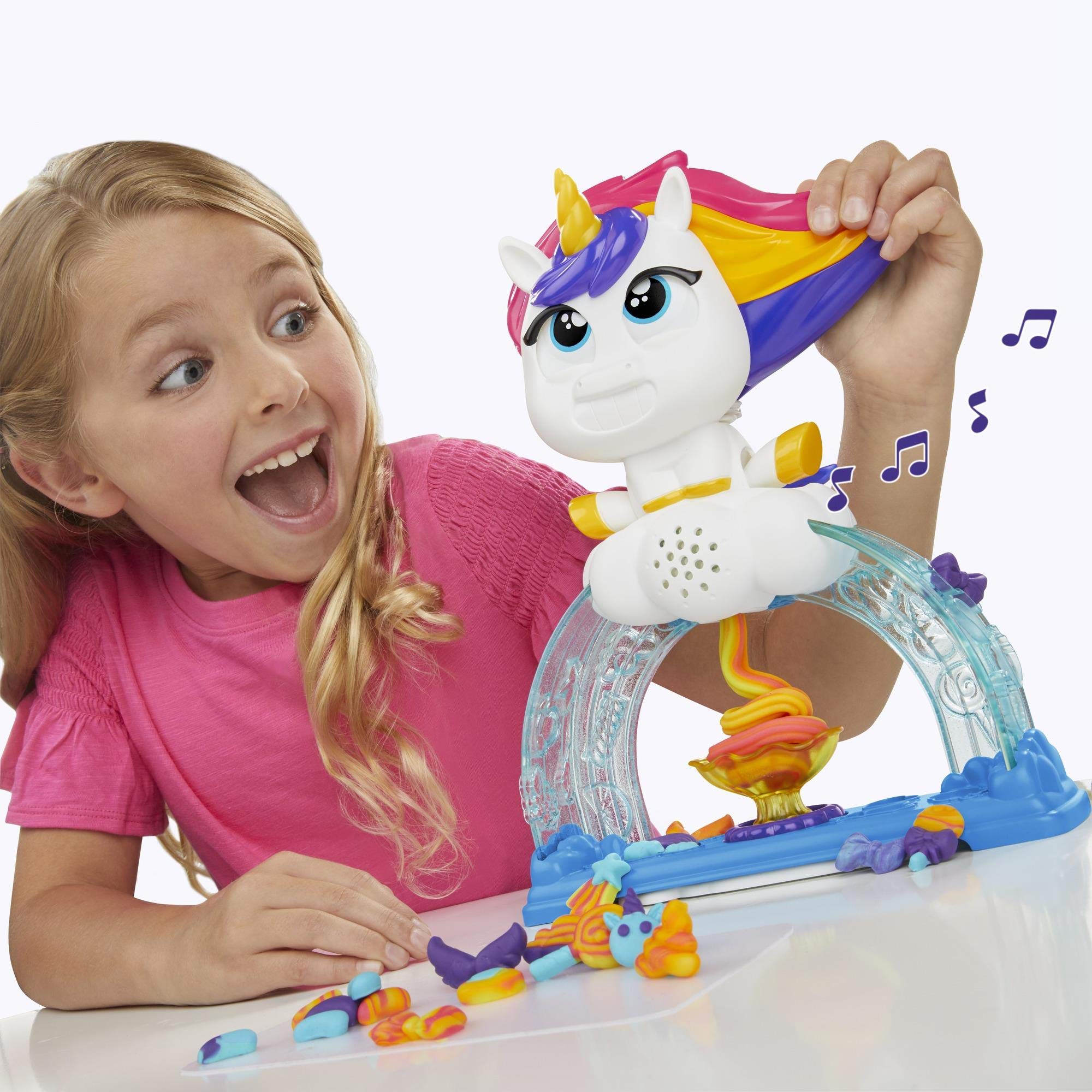 Play-Doh Tootie The Unicorn Ice Cream Set - Electronic Playset with 3 Non-Toxic Colors for Kids 3+ 5