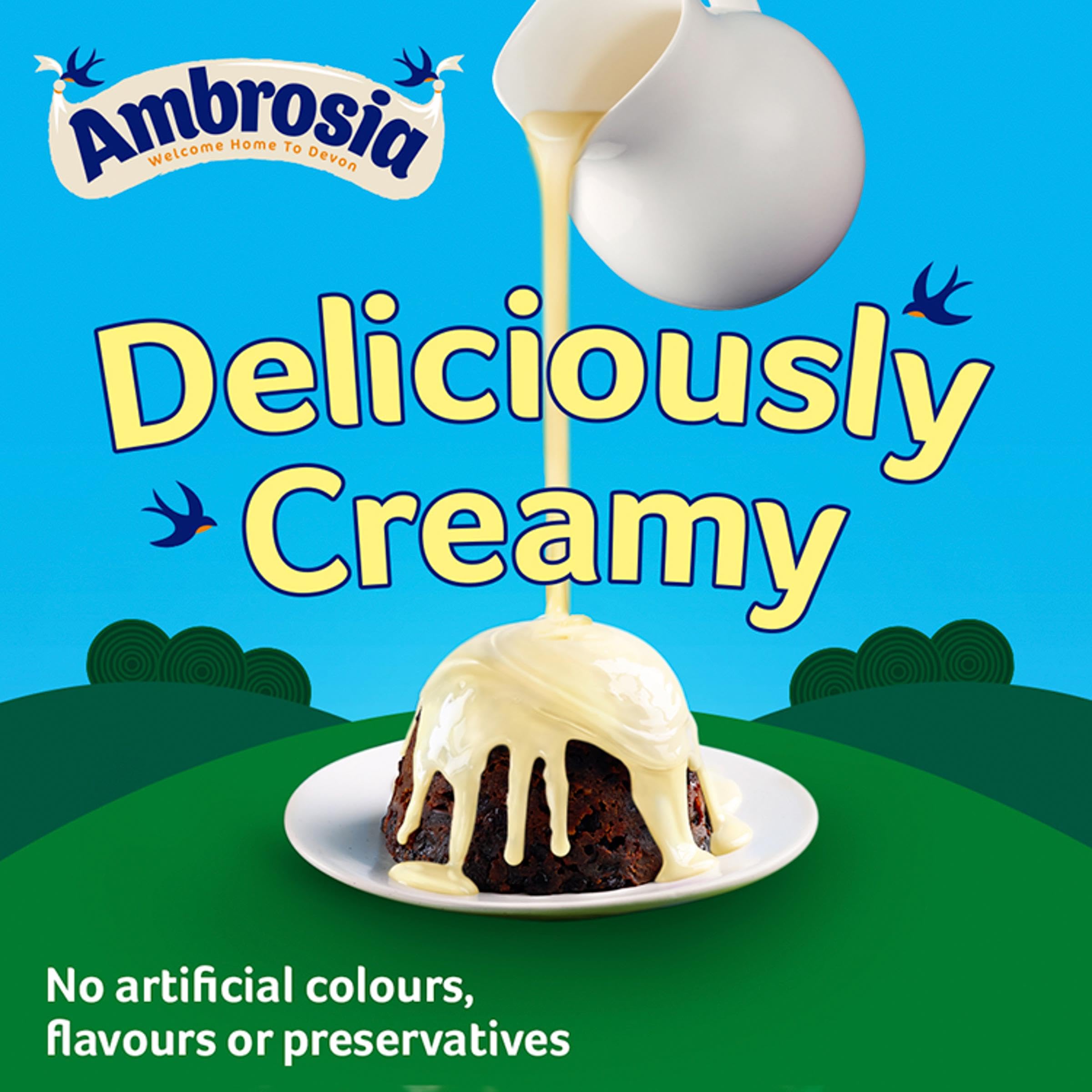 Ambrosia Light Devon Custard Pot, 30% Less Sugar & Fat, Calcium-Rich Dessert 7