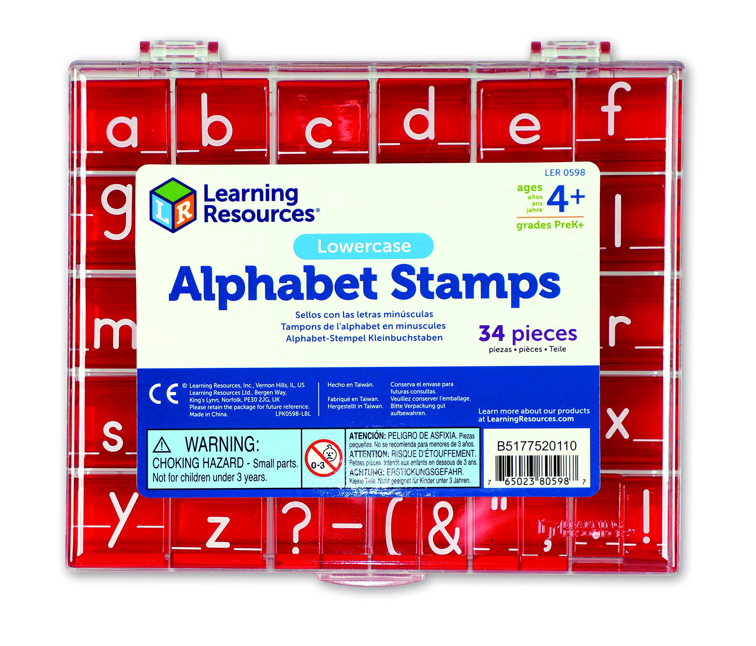 Learning Resources Lowercase Alphabet Stamps - Educational Printing Set for Early Literacy 7