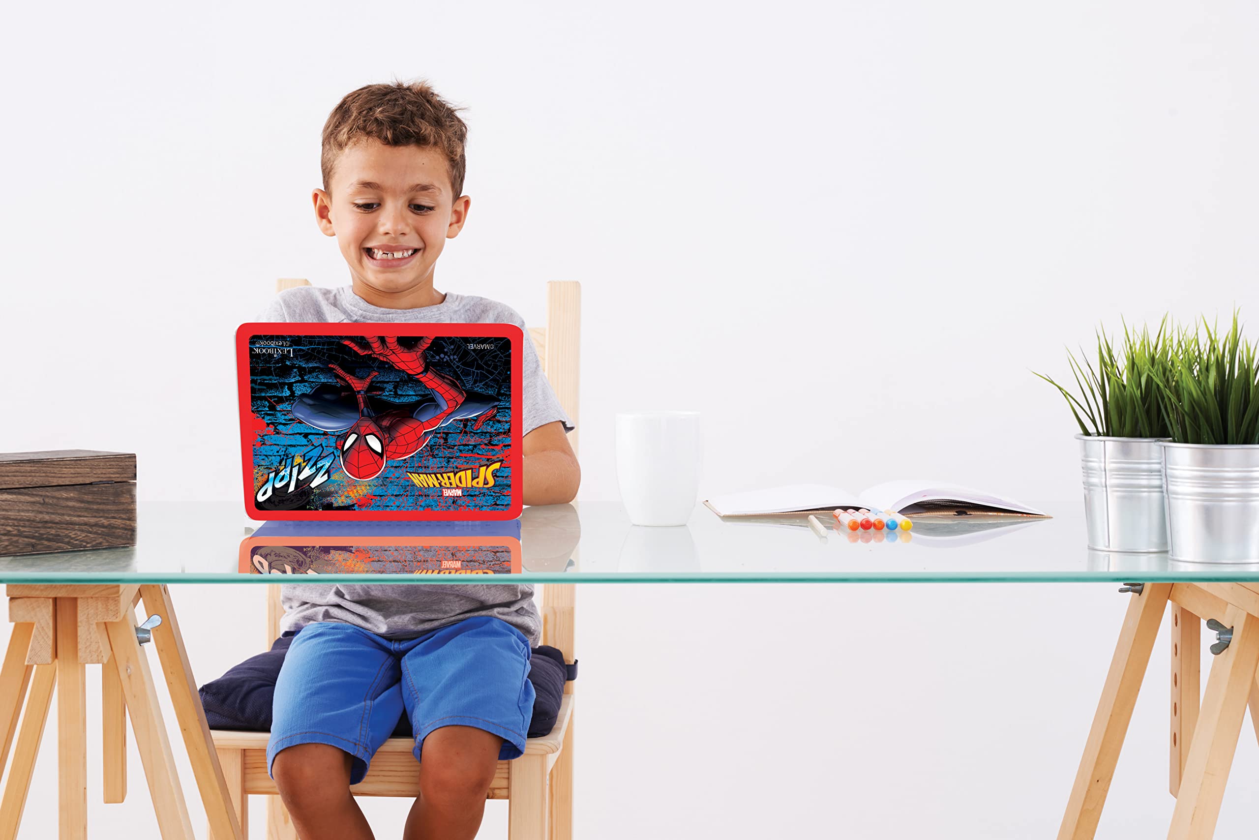 Lexibook Spider-Man Educational Bilingual Laptop - 124 Activities for Kids Ages 3+ 6