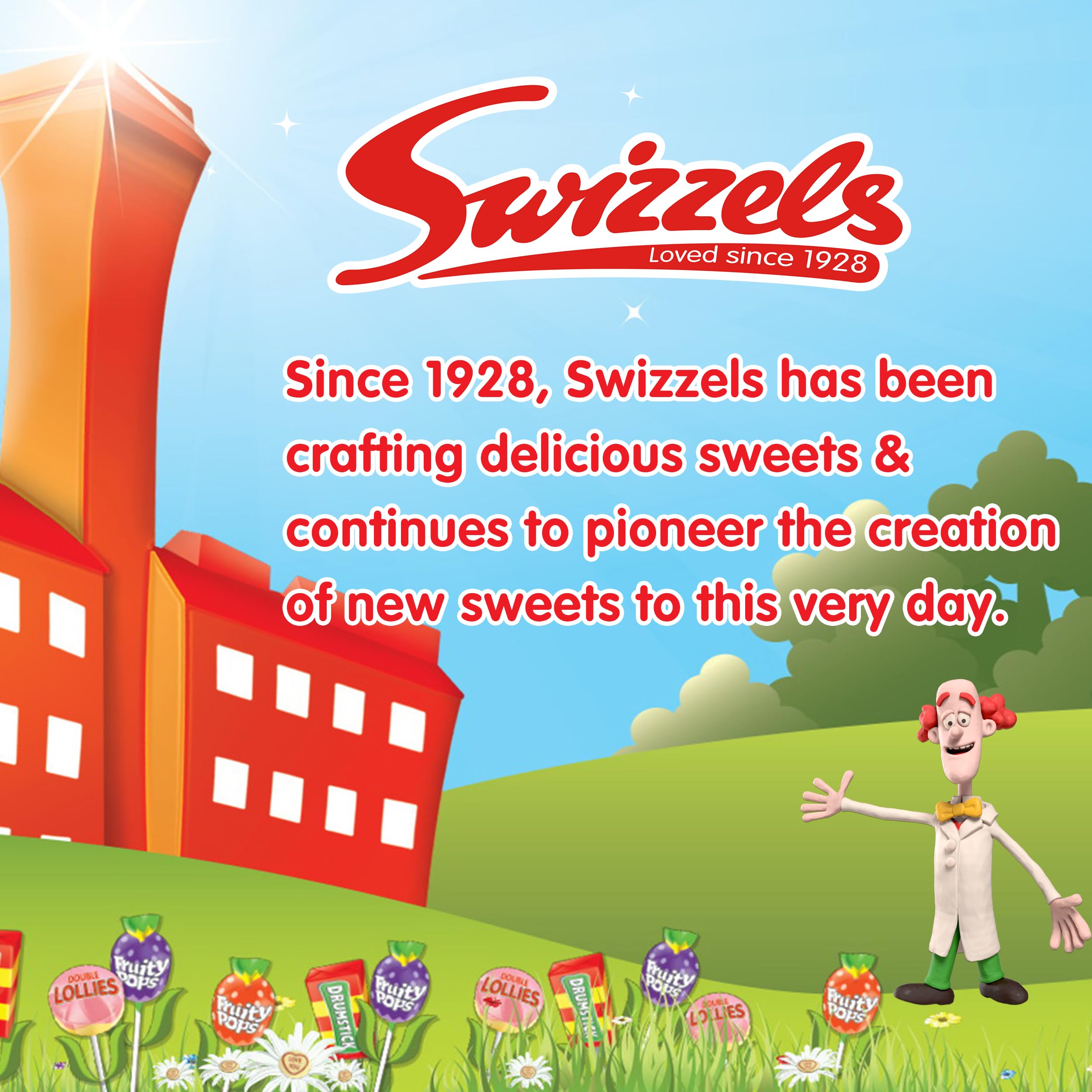 Swizzels Original Drumstick Soft Chew Sweets, Raspberry and Milk Flavour, 36-Pack 4