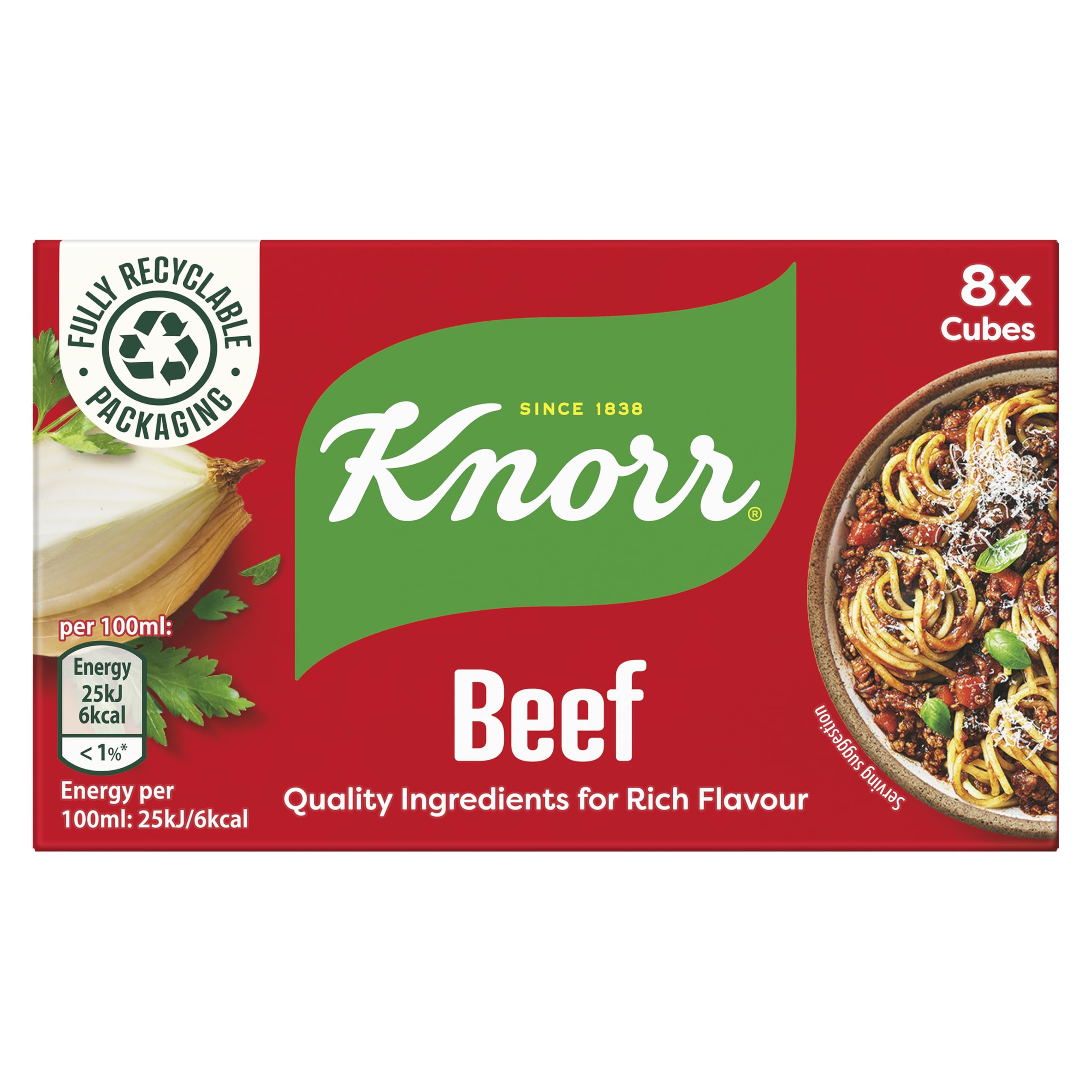 Knorr Beef Stock Cubes Gluten-Free 8 x 10g