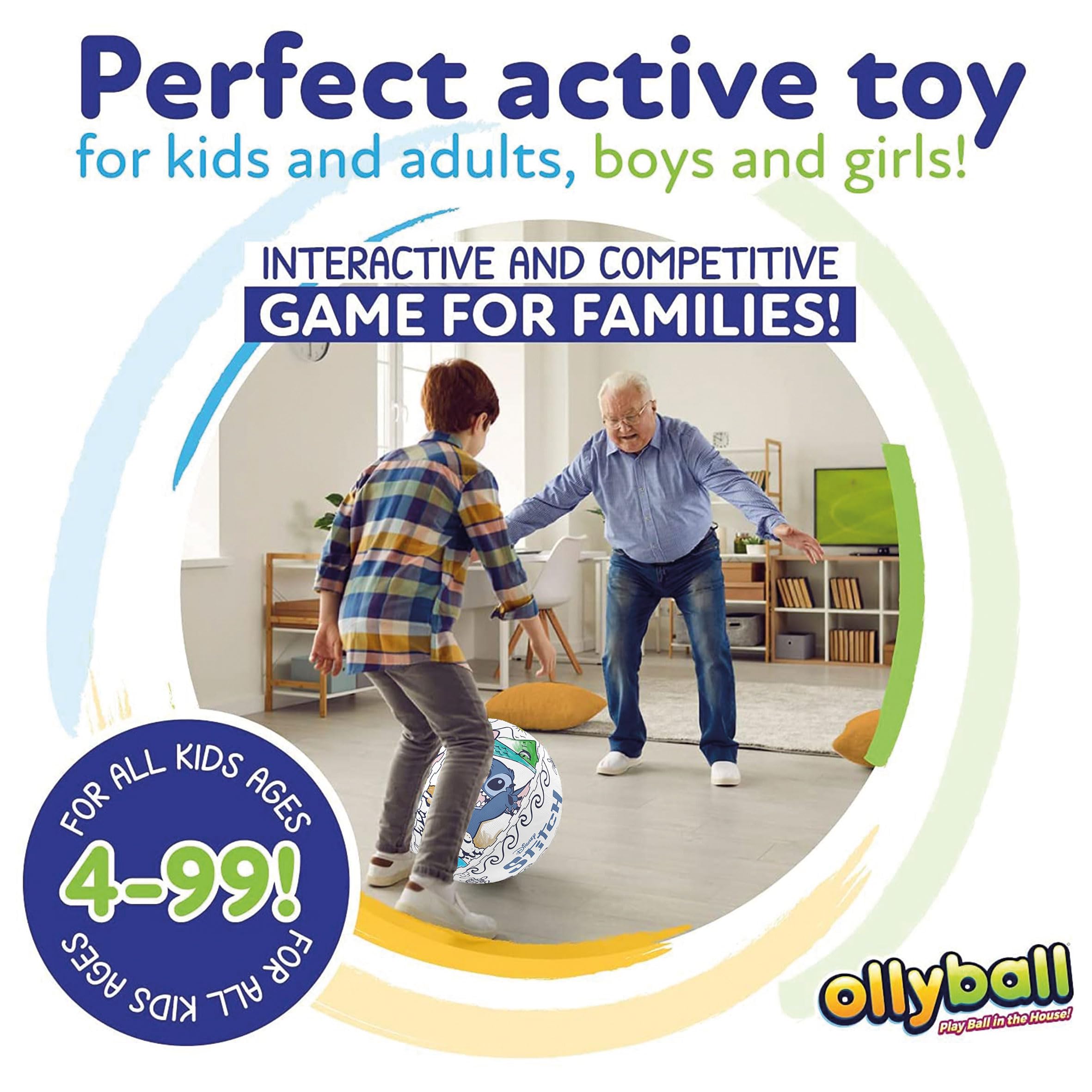 Disney Stitch Ollyball - Color-In Indoor Play Ball for Kids 4 Years and Up 4