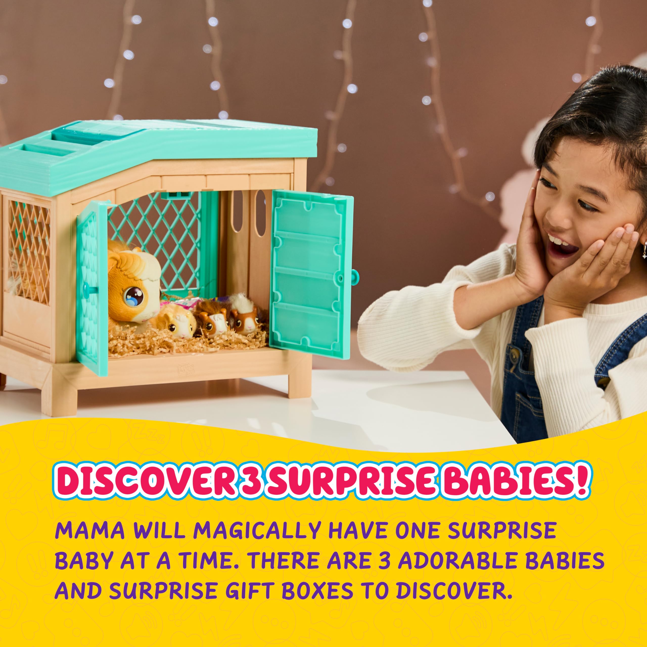 Little Live Pets Mama Surprise Bunny Interaktives Spielset – Elektronisches Plüschtier mit Stall für Kinder von 4–12 20