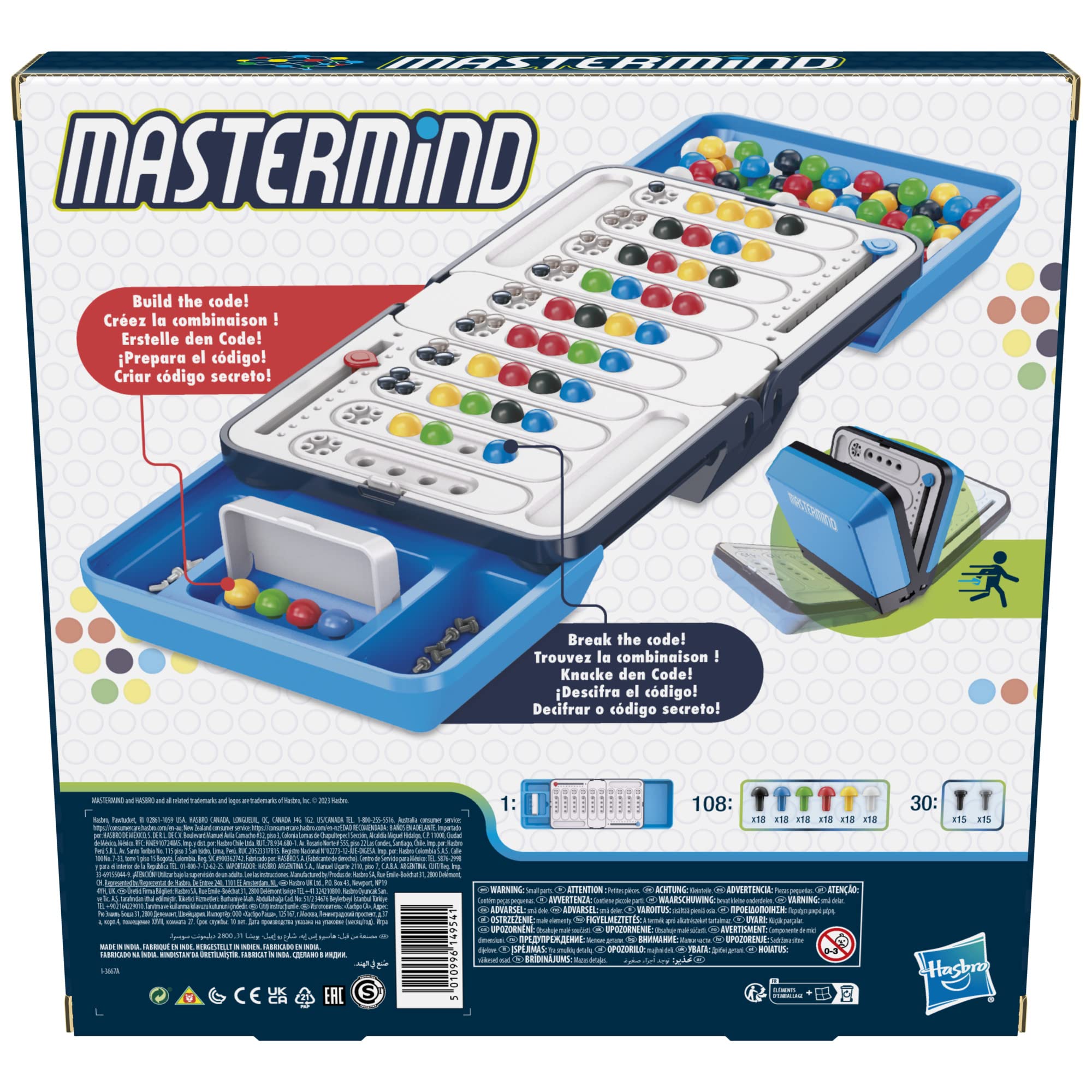 Hasbro Gaming Mastermind Board Game for Families and Children, The Classic Code Cracking Game 7