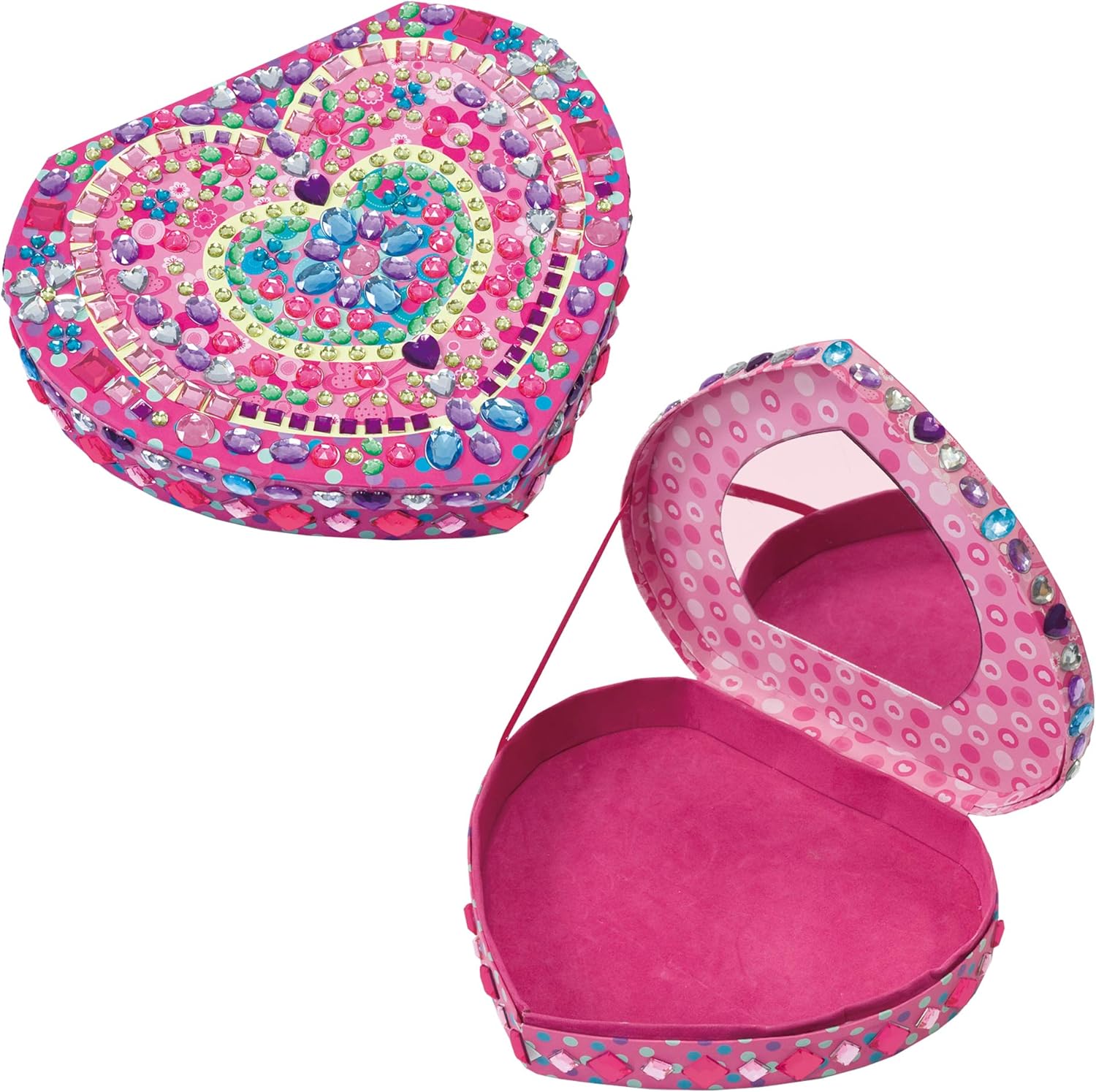 Galt Sparkle Jewellery Box Craft Kit - Heart-Shaped Gem Art for Kids 6+ 3