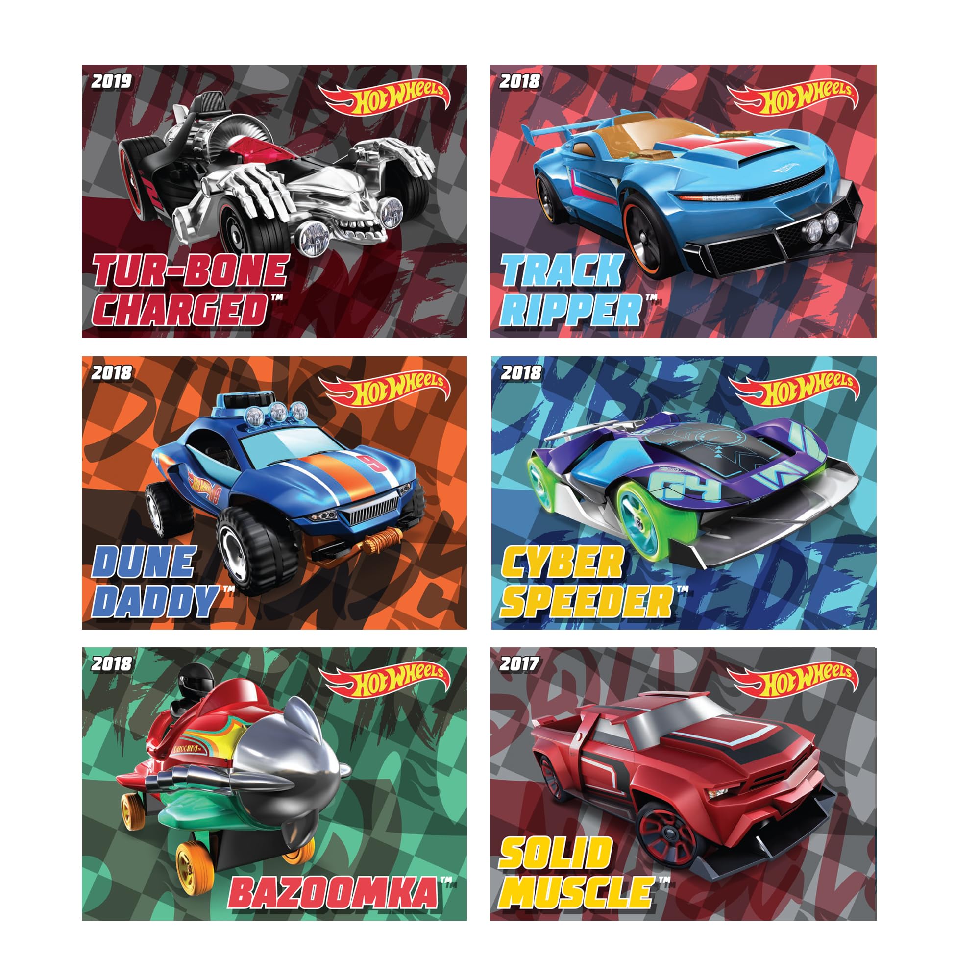Panini Hot Wheels On The Road Trading Card Collection - Starter Pack 6