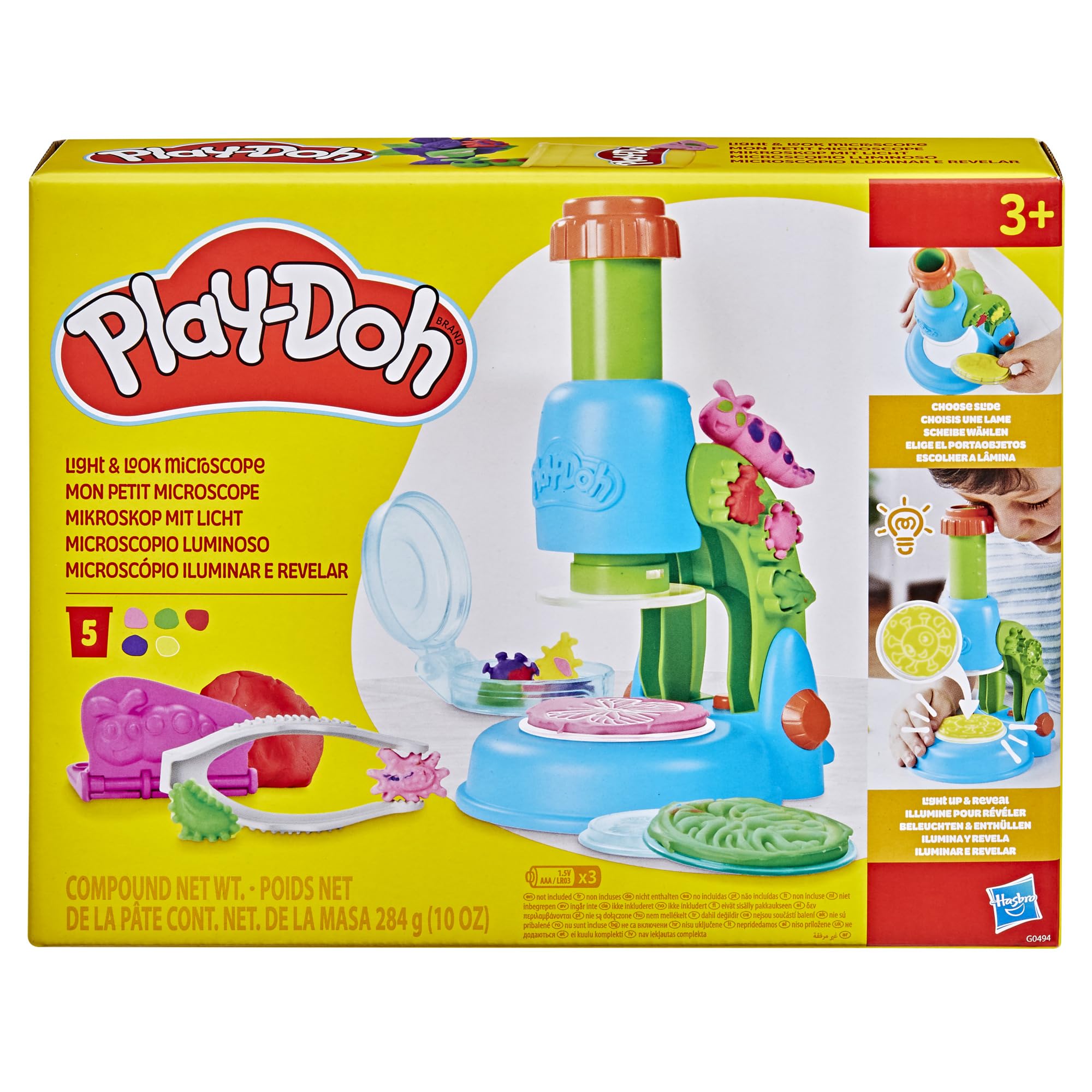 Play-Doh Light &amp; Look Mikroskop-Spielset – pädagogisch wertvolles Wissenschaftsspielzeug für Kinder ab 3 Jahren 8