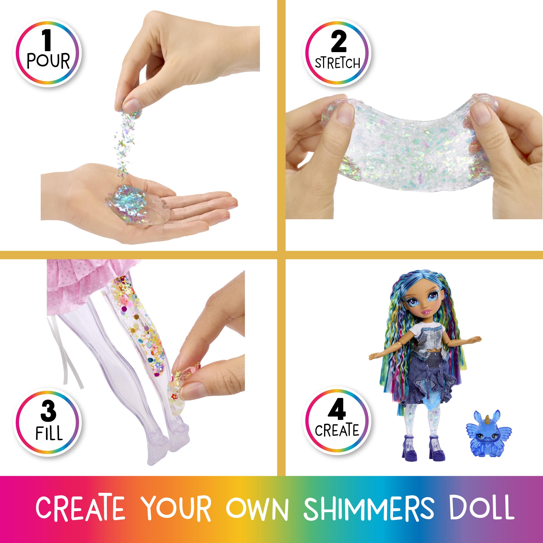 Rainbow High Rainbow Shimmers with Slime - Skyler Blue 28cm Fashion Doll Playset 11