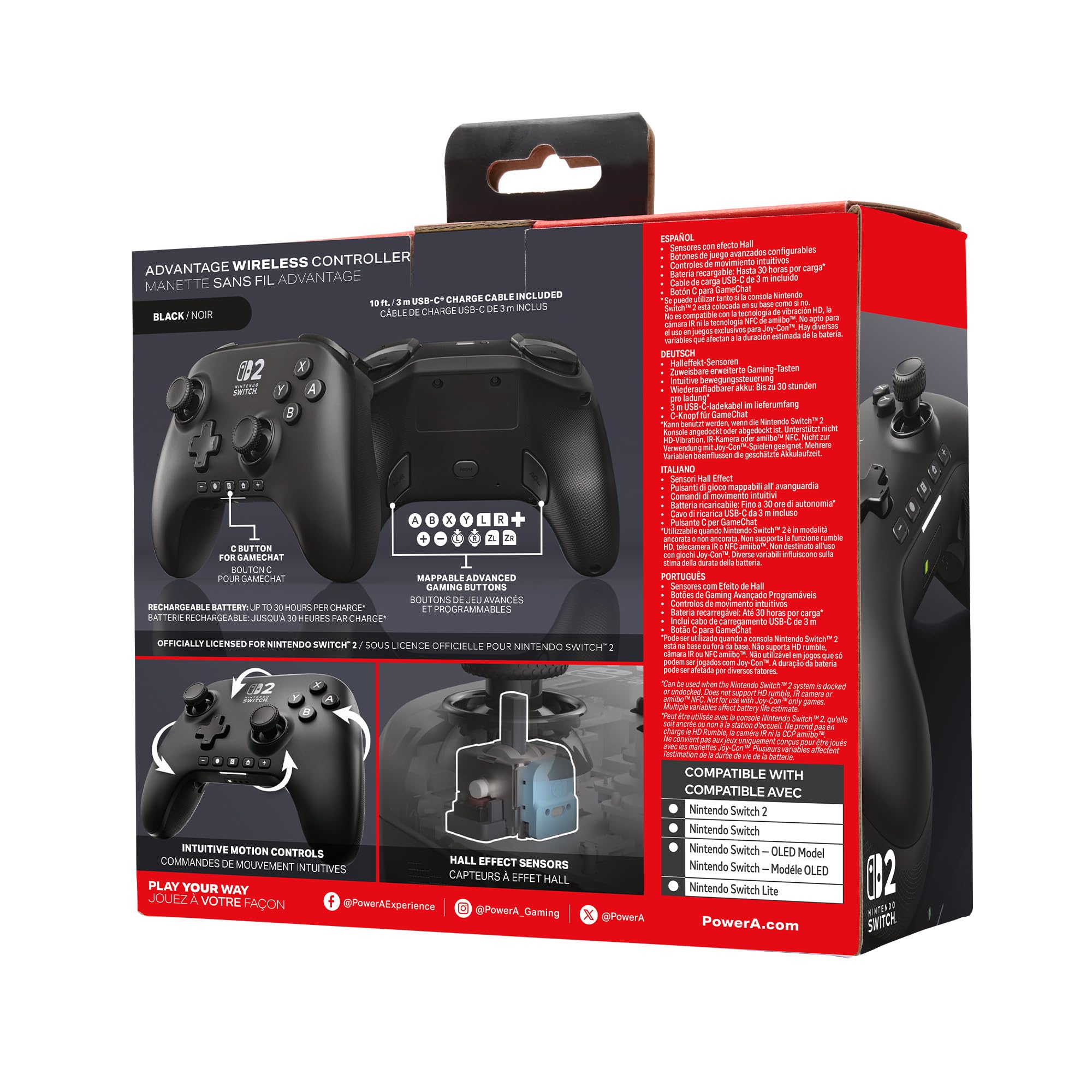 PowerA Advantage Wireless Controller for Nintendo Switch 2 - Black 8