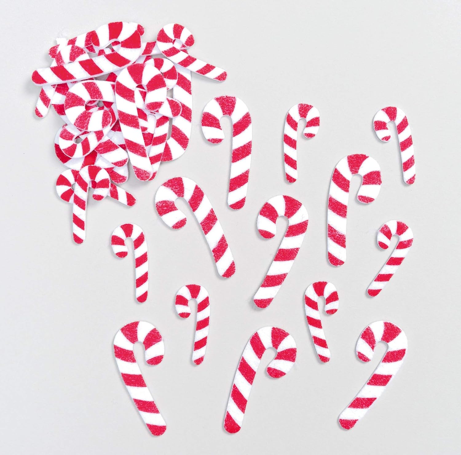 Baker Ross EF942 Candy Cane Felt Stickers - Assorted Pack of 100