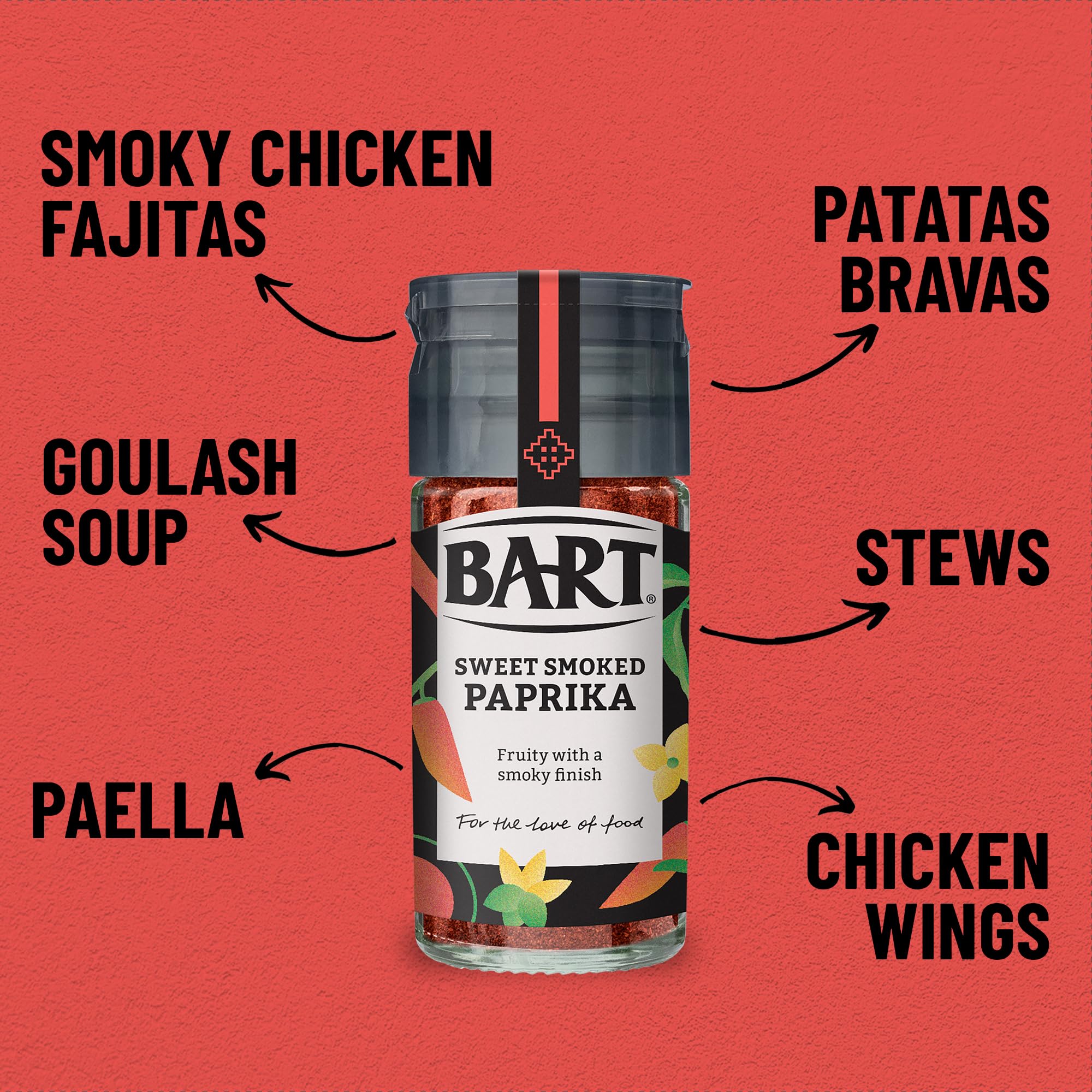 BART Essential Spices Bundle – 6-teiliges Gewürzset mit Chiliflocken, Kurkuma, Kreuzkümmel, Zimt, Paprika und gemischten Gewürzen 4