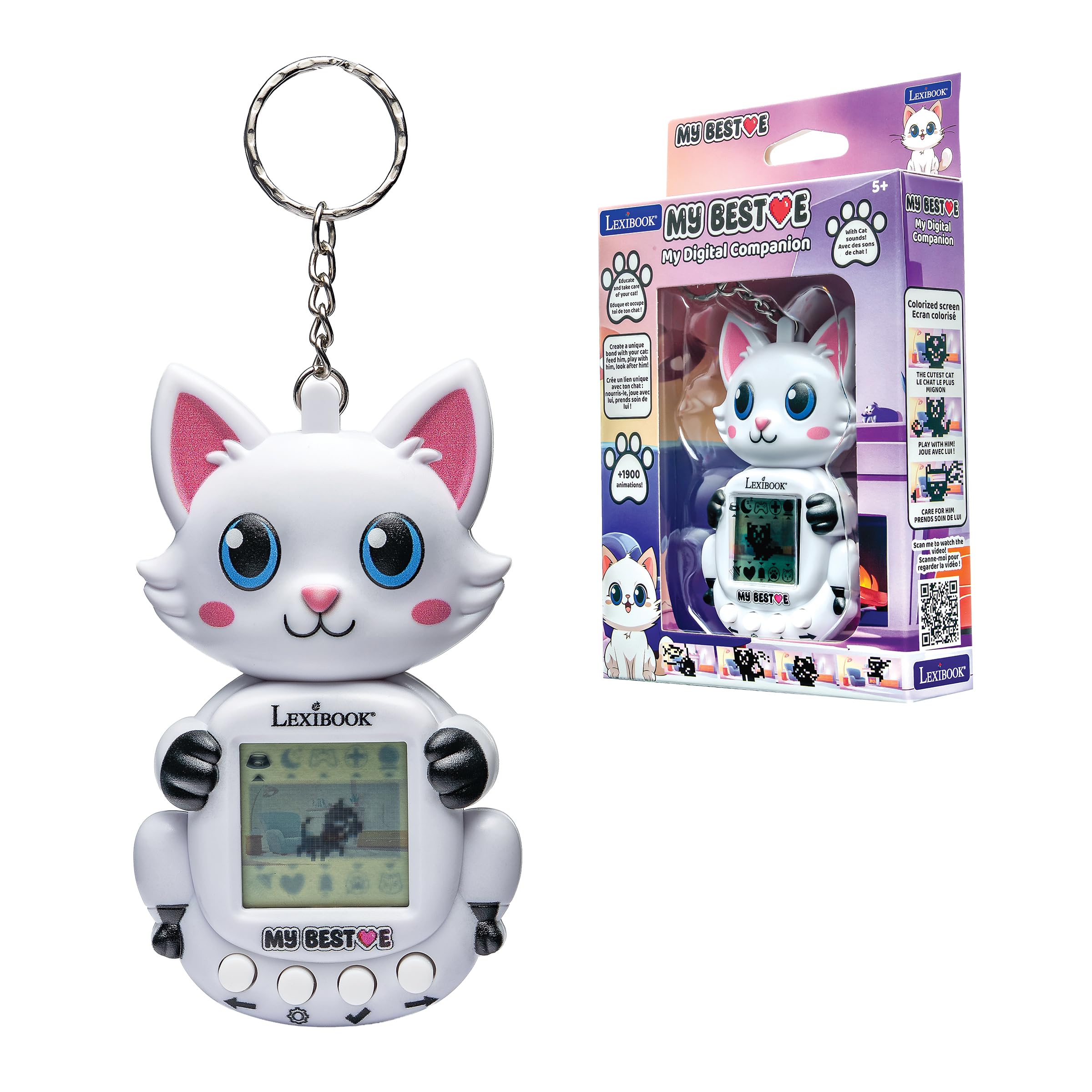 LEXIBOOK My Best-E® Chat Console JLMBCAT | LCD Screen | Keychain Attachment | Ages 5+