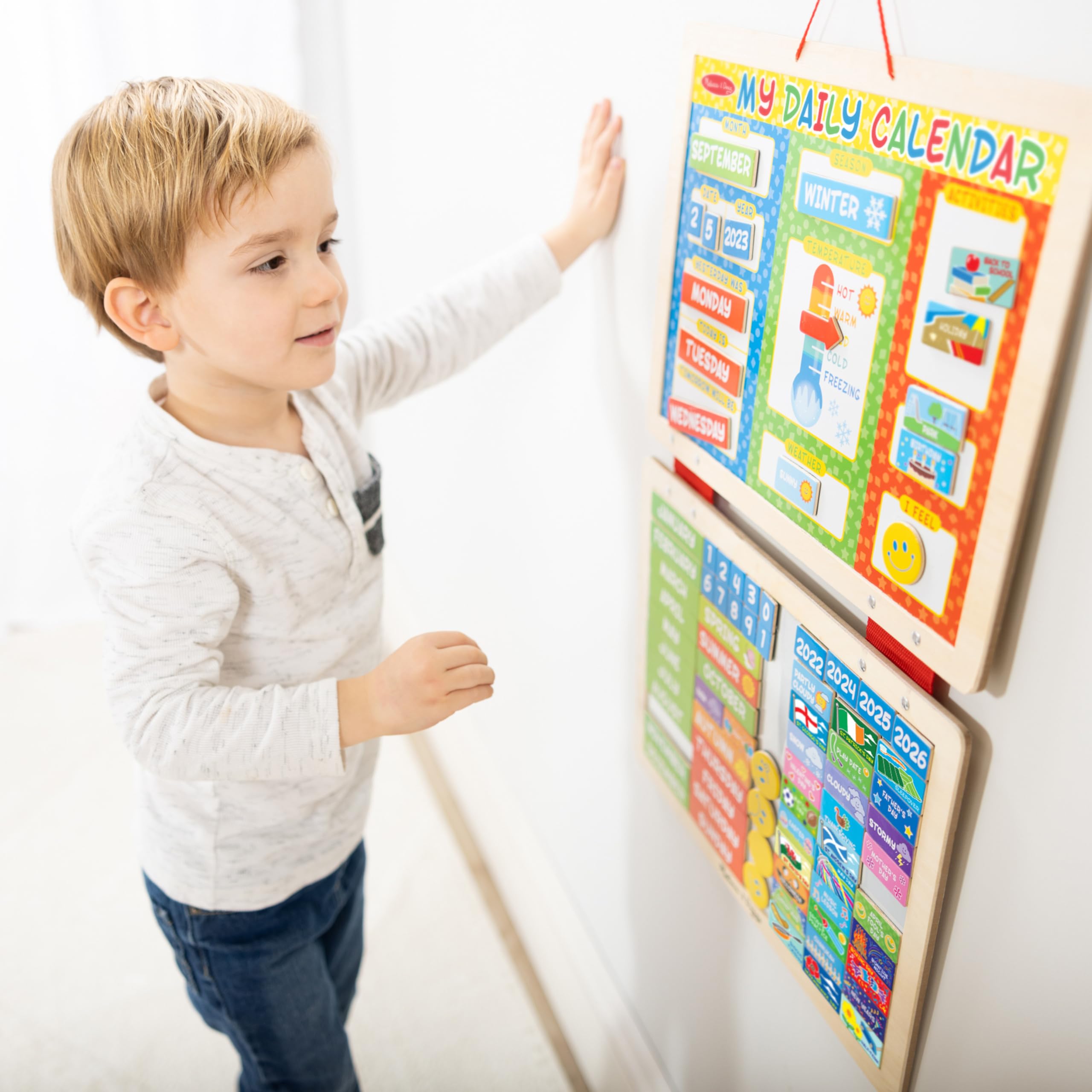 Melissa & Doug My First Daily Magnetic Calendar - Educational Wooden Toy for Kids 3+ 3