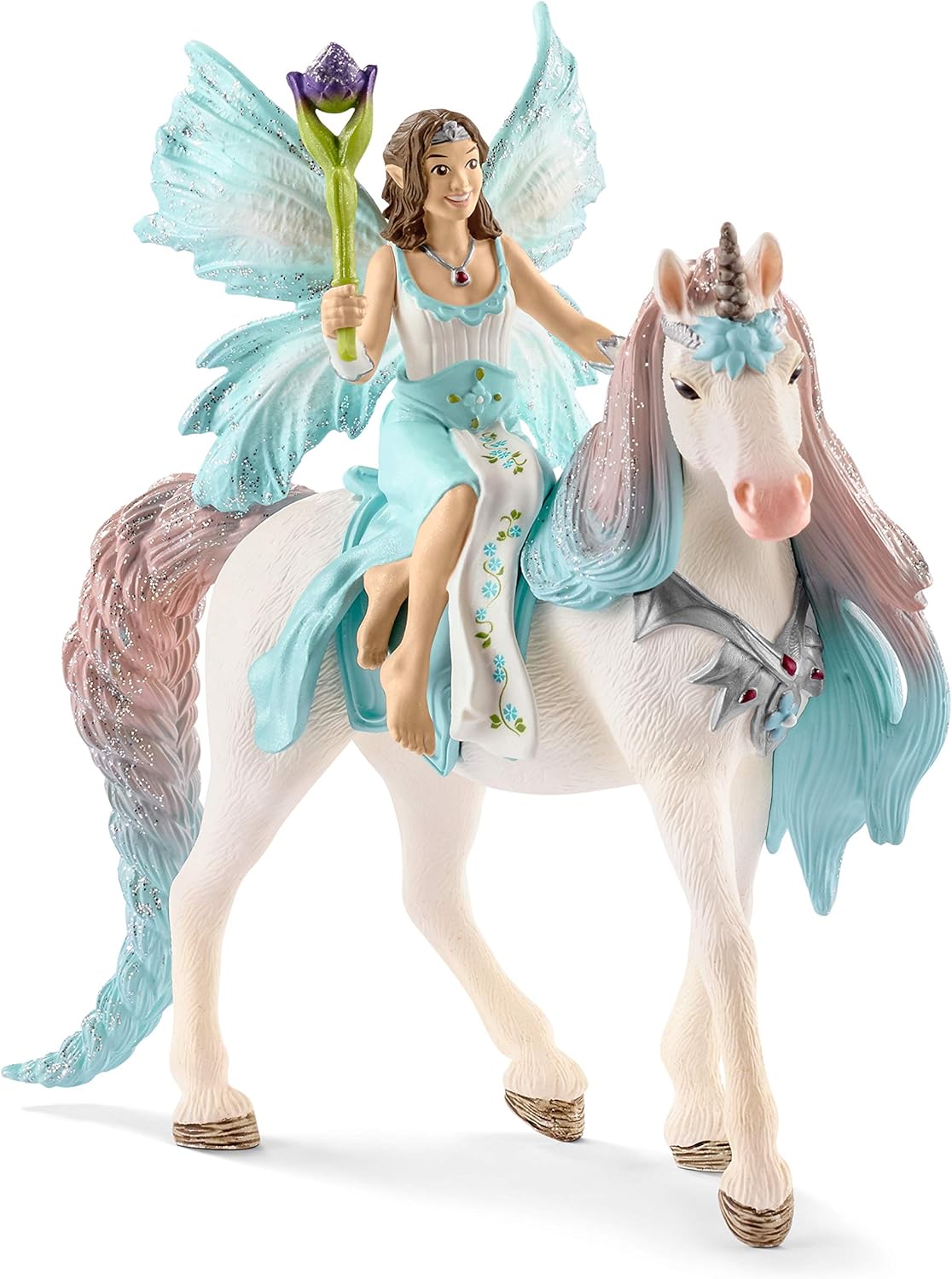 SCHLEICH Bayala Fairy Eyela with Princess Unicorn - 3-Piece Fantasy Playset for Kids