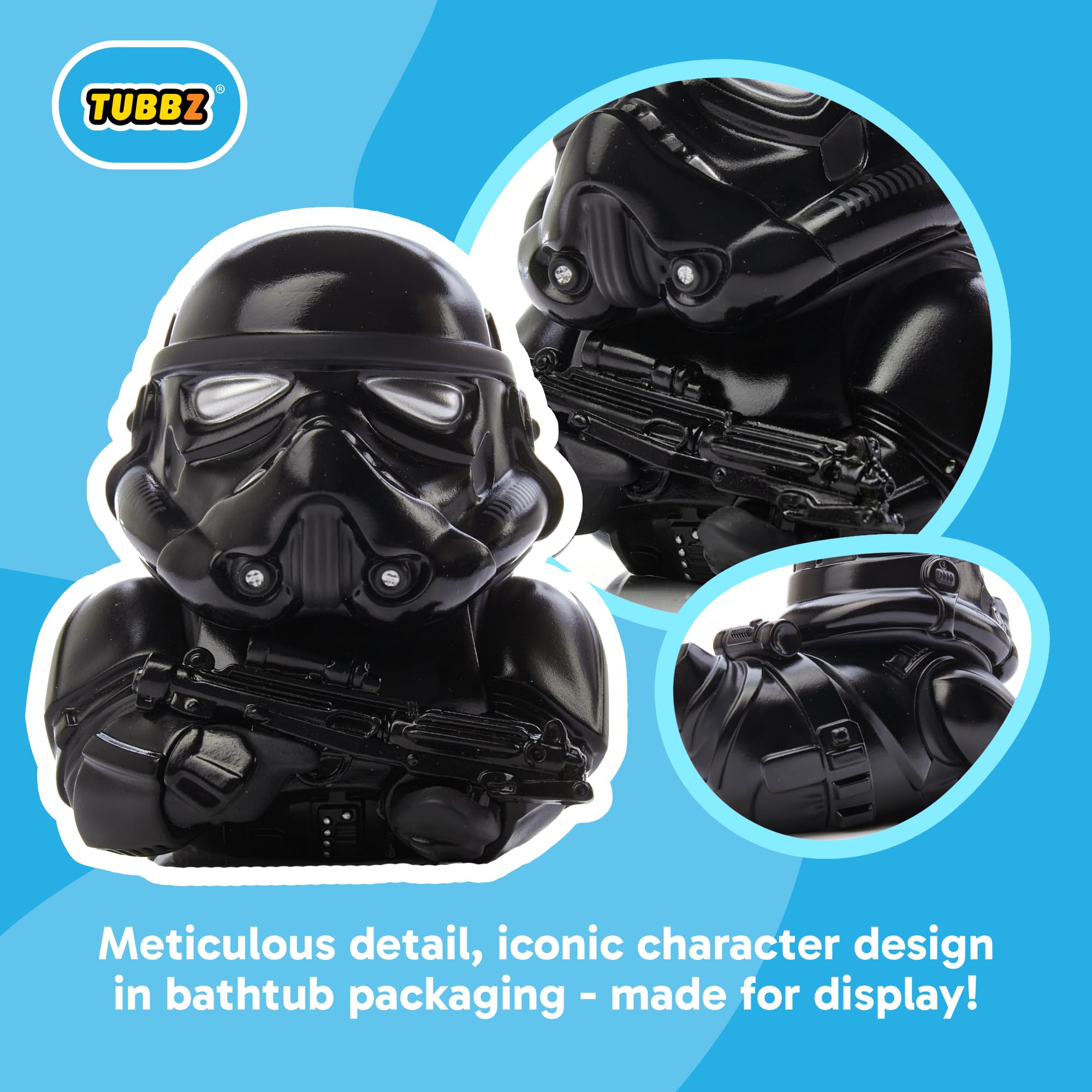TUBBZ Original Stormtrooper - Shadow Stormtrooper Cosplaying Rubber Duck Figure | 9cm Tall