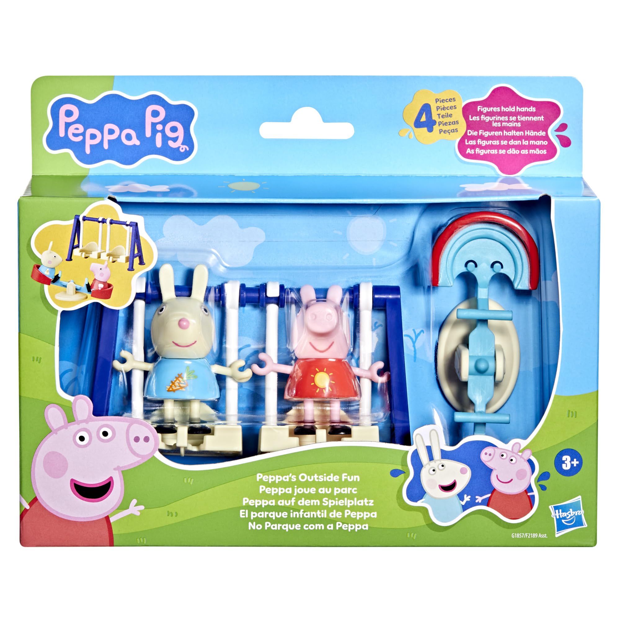 Peppa Pig Peppa's Outside Fun Playset - Playground-Themed Toy with Swing & Seesaw for Ages 3+ 8