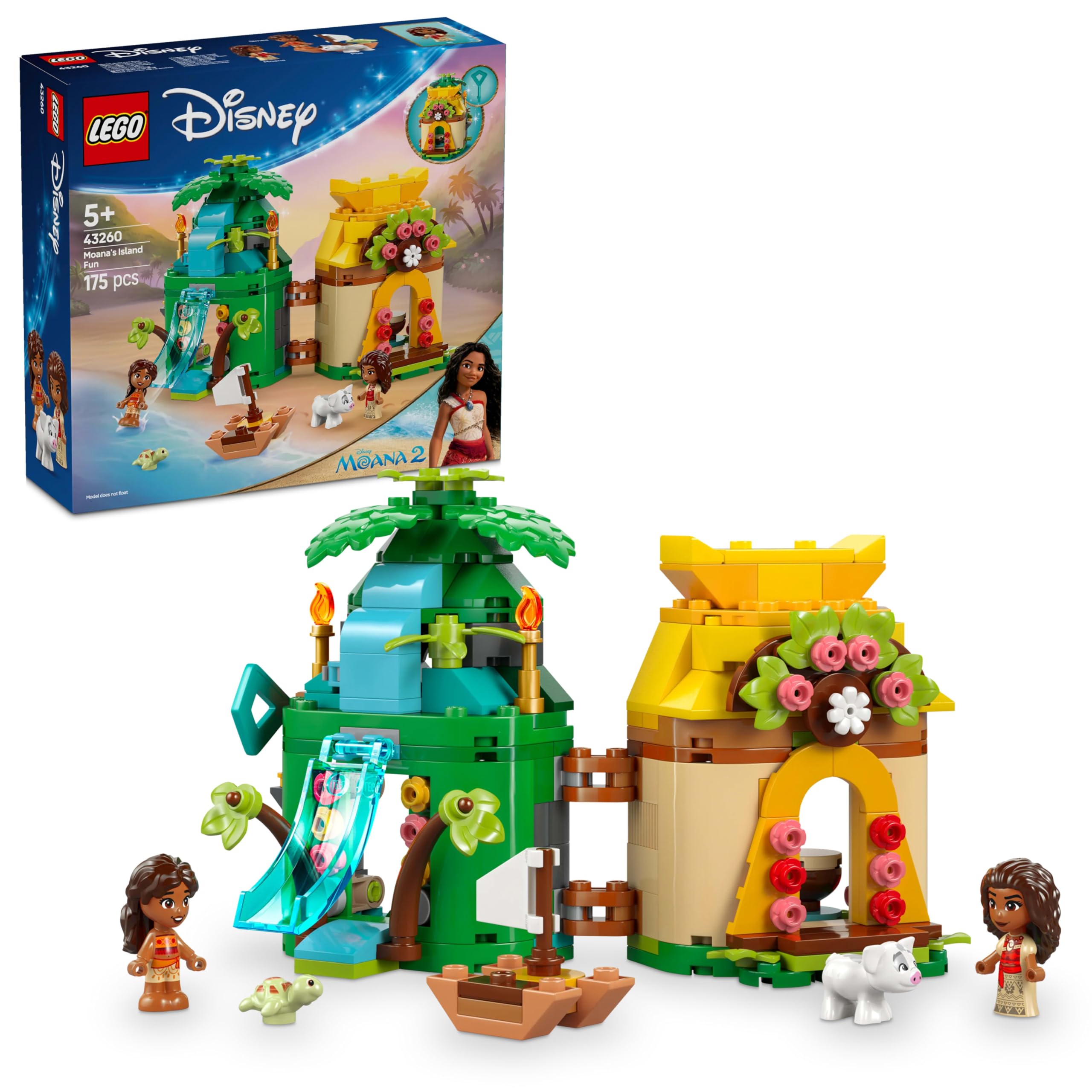 LEGO Disney Moana 2 Moana's Island Fun Building Set - 175-Piece Playset for 5+