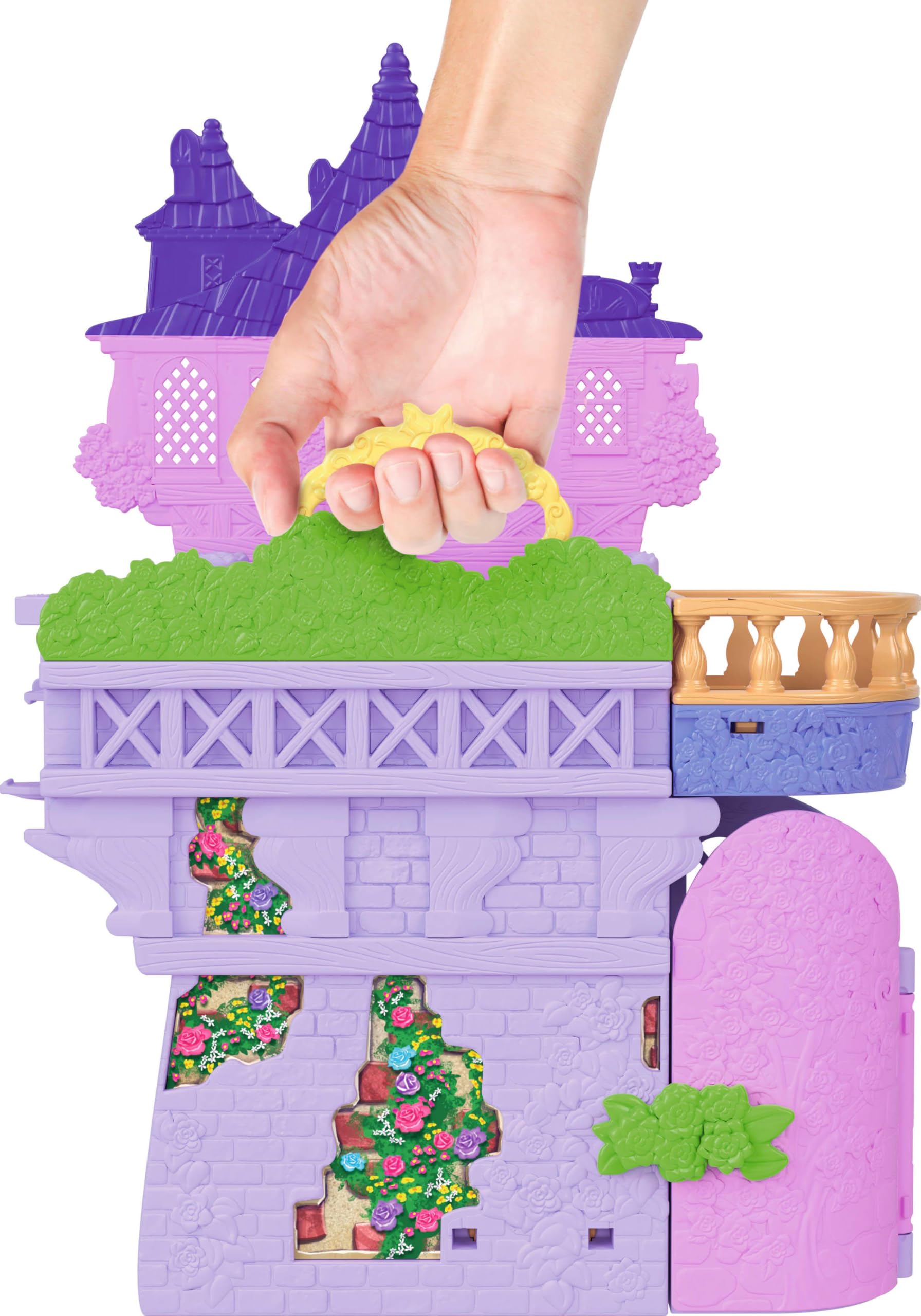 Mattel Disney Princess Rapunzel Storytime Stackers Doll House Playset - Tower with Doll, Pascal Figure & 7 Accessories 4