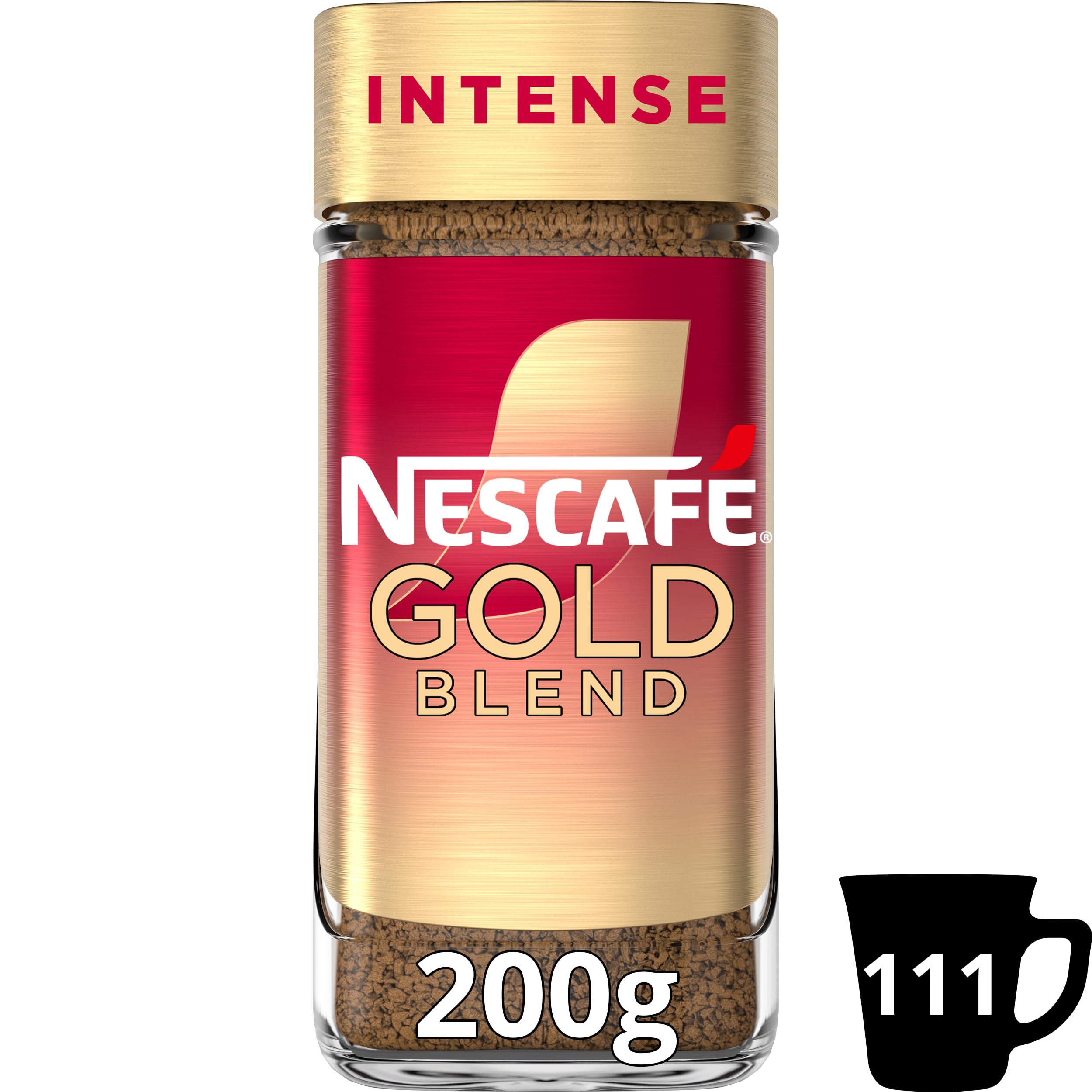 NESCAFÉ Gold Blend Intense Premium Instant Coffee, Dark Roasted Arabica, 200g