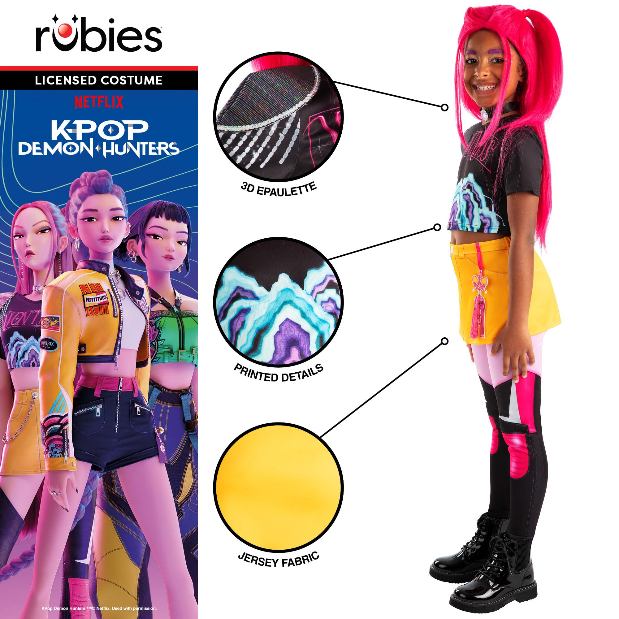 Rubies Official K-Pop Demon Hunters Mira Child Costume - Size Age 9-10 Years 4