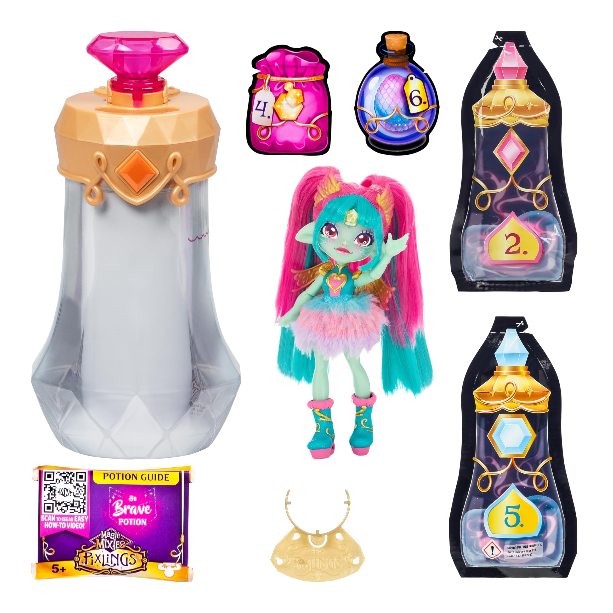 Magic Mixies Pixlings - Unicorn Pixling Doll with Magic Potion Reveal (6.5") 5