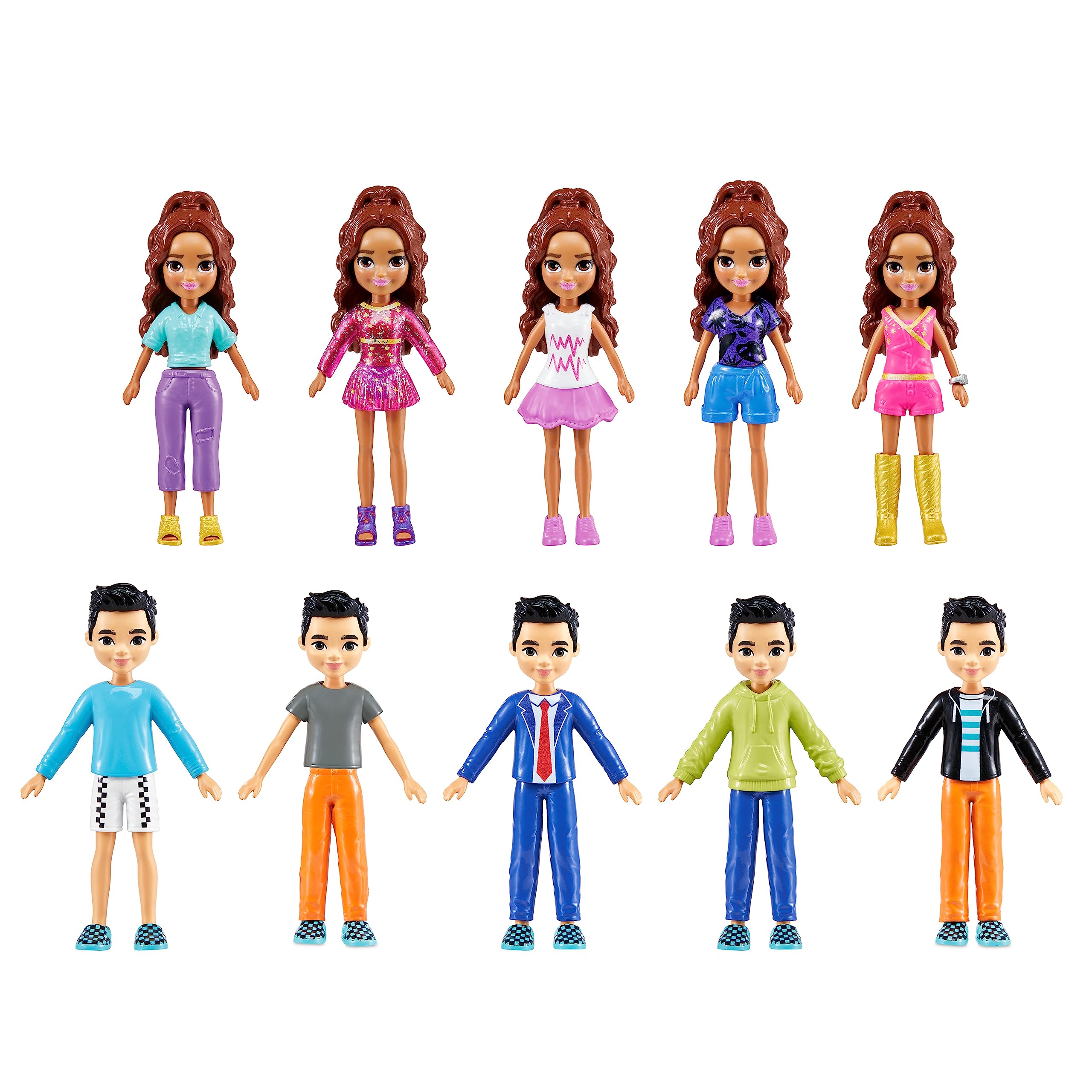 Polly Pocket Sparkle Cove Adventure Dolls & Fashion Playset - 48-Piece Set with 4 Dolls & Clothes for Ages 4+ 4