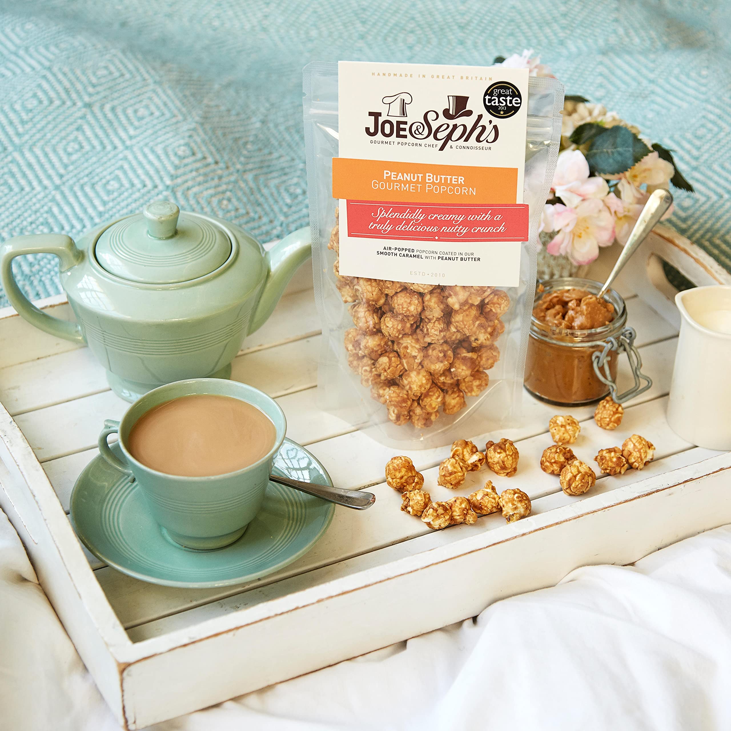Joe & Seph's Caramel & Peanut Butter Popcorn - Handmade Gourmet | 80g Pouch