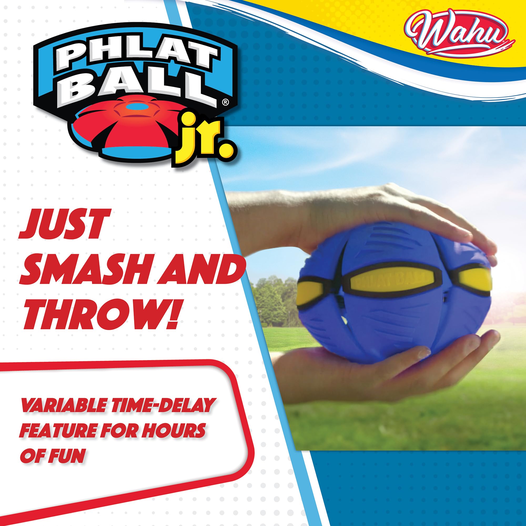 Wahu Phlat Ball Junior - Transforming Disc to Ball Toy for Kids Ages 6+ 12