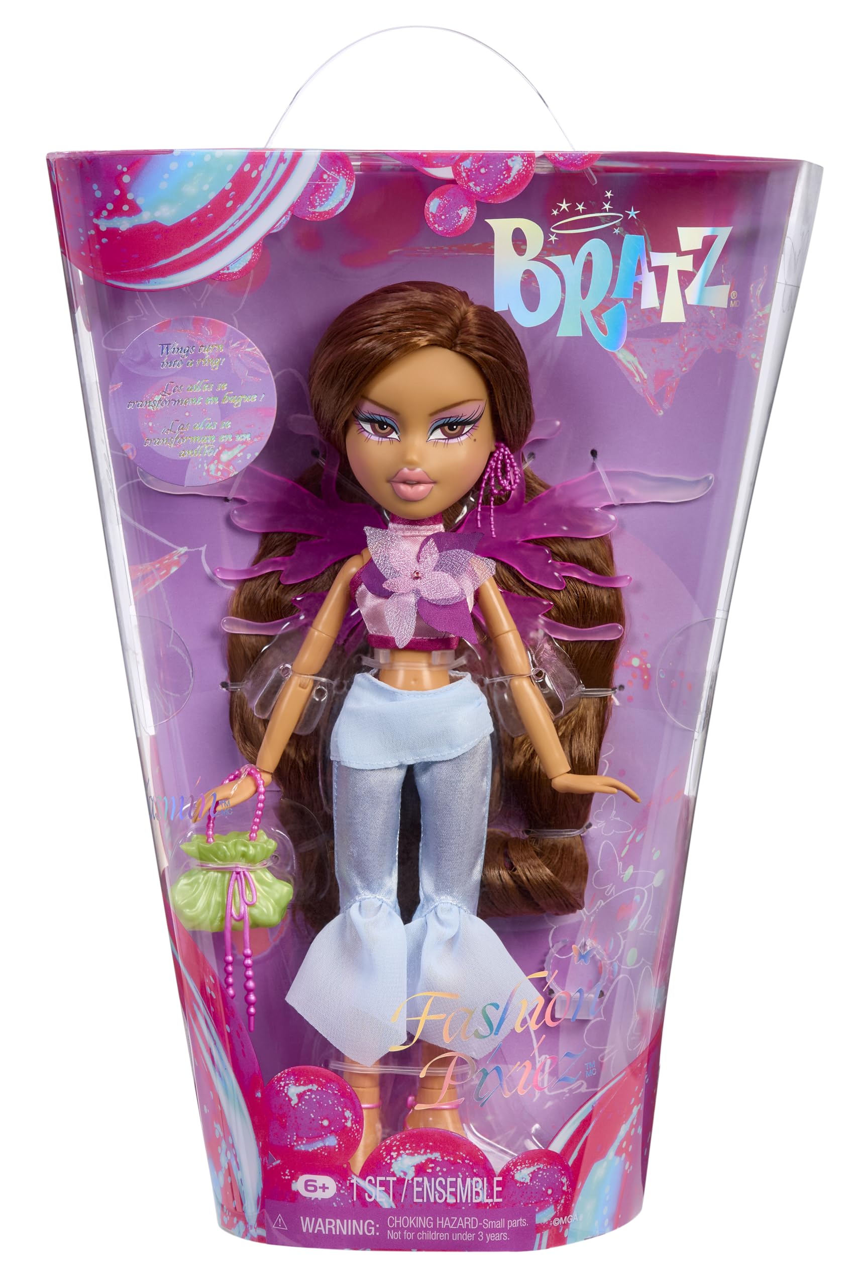 Bratz Fashion Pixiez Yasmin - Collectible Fantasy Doll with Transformable Wings, Real Fashions & Accessories 9